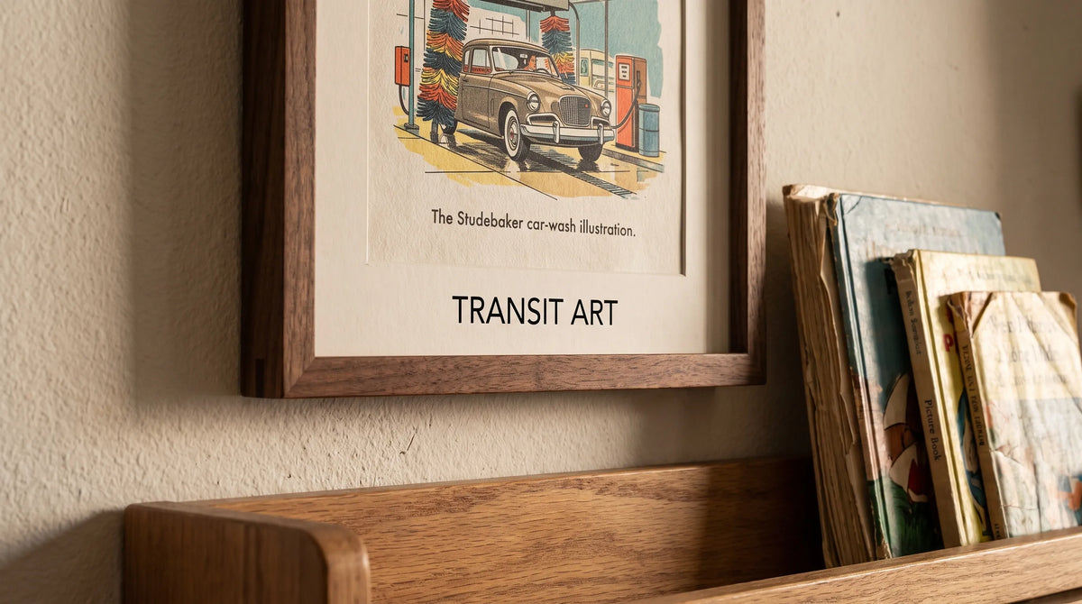 Illustration Prints for a Child’s Transport-Themed Bedroom