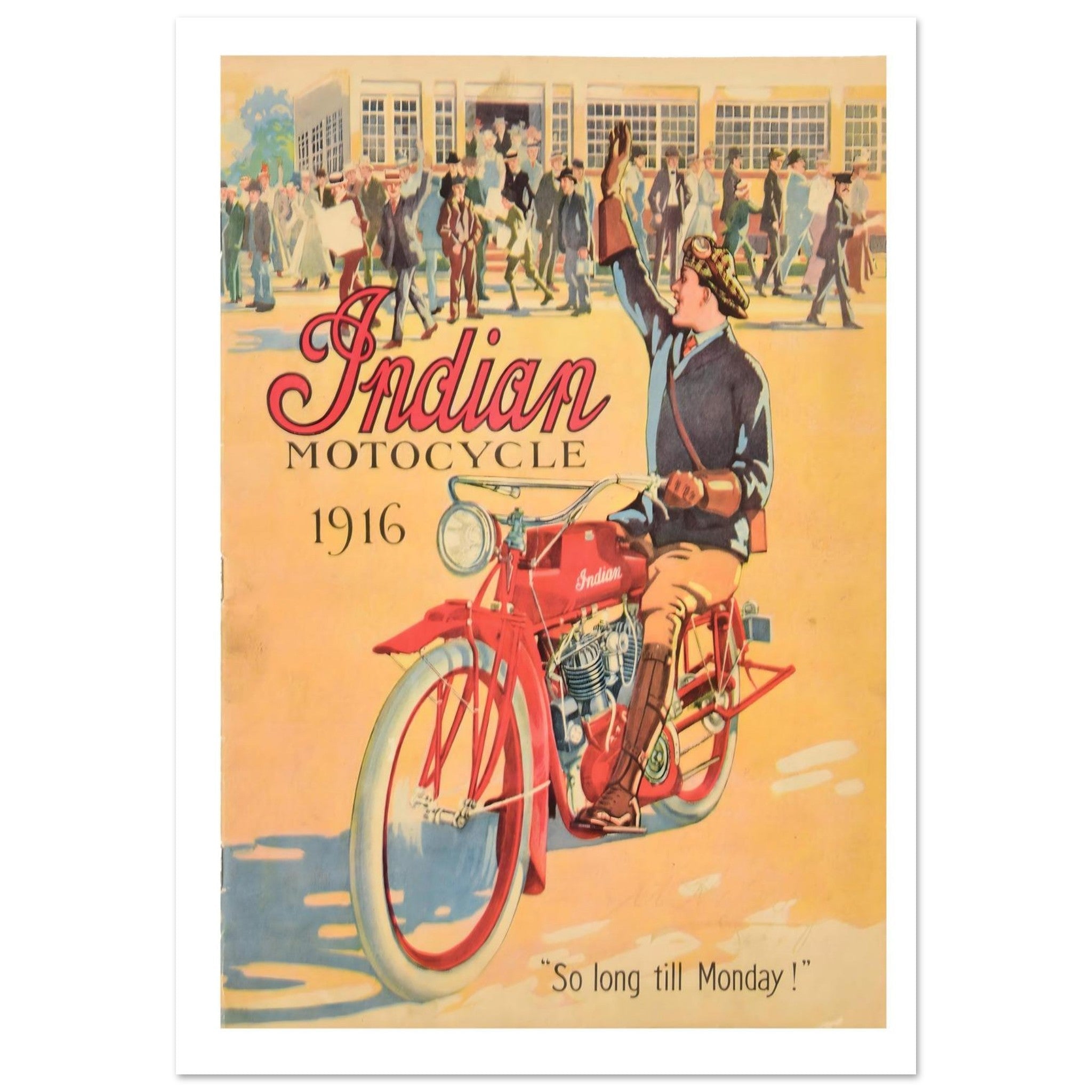 1916 Indian Motocycle: Weekend Freedom and Joyful Farewells - Transit Art