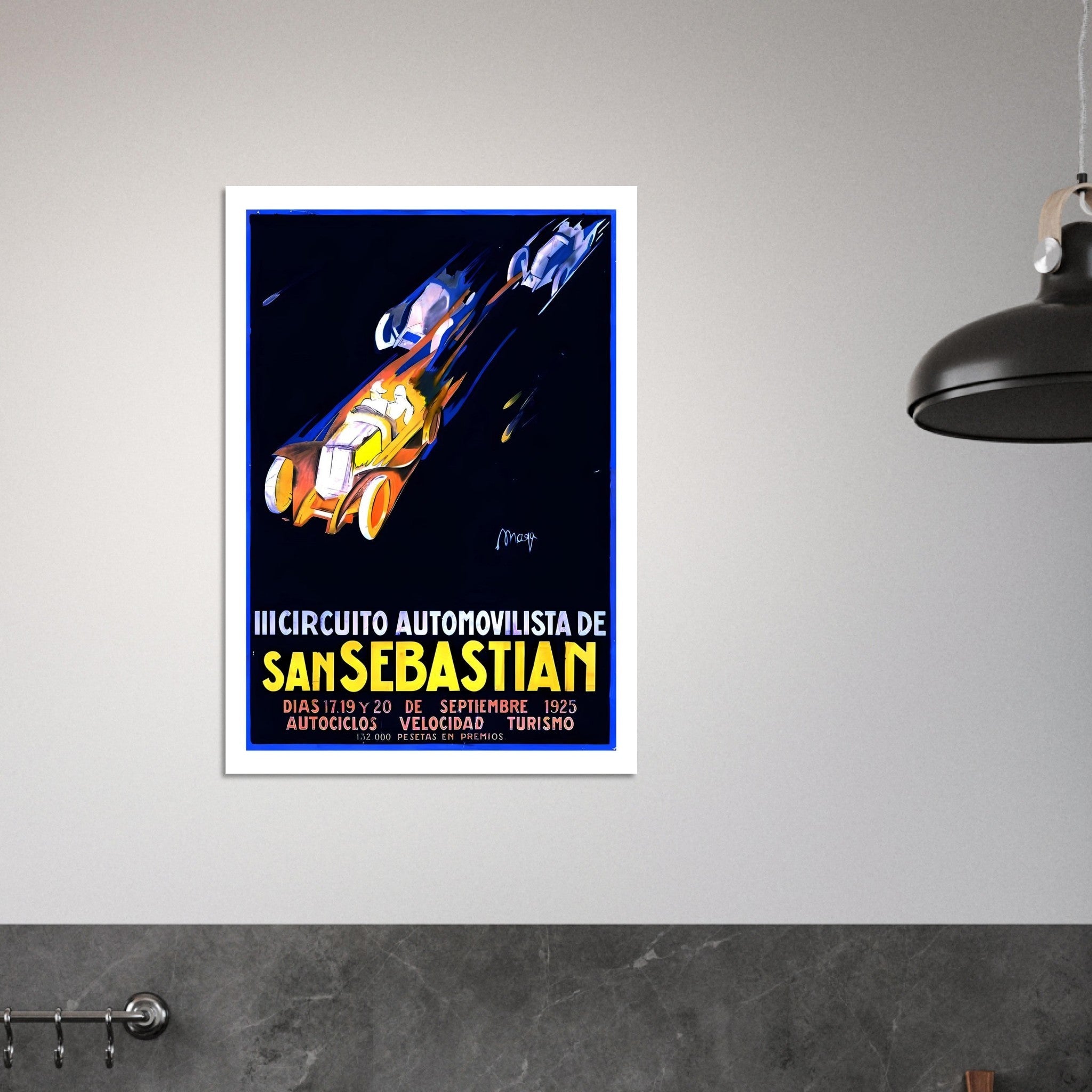 1925 San Sebastian III Circuito Automovilista Poster - Transit Art