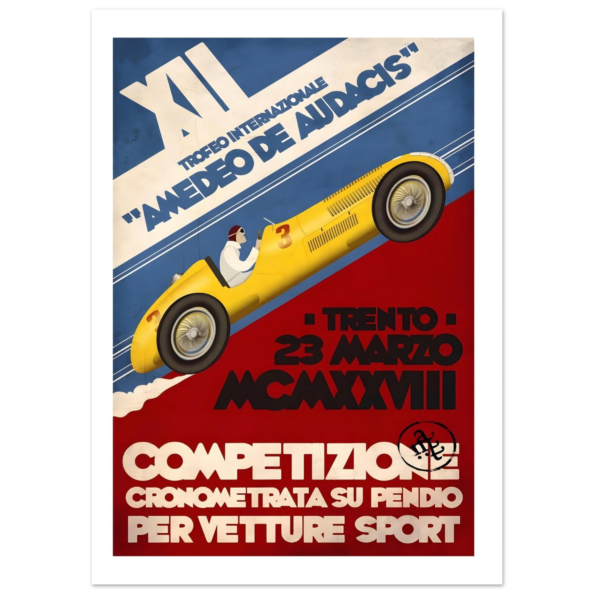 1928 Trento Amedeo de Audacis Trophy Poster - Transit Art