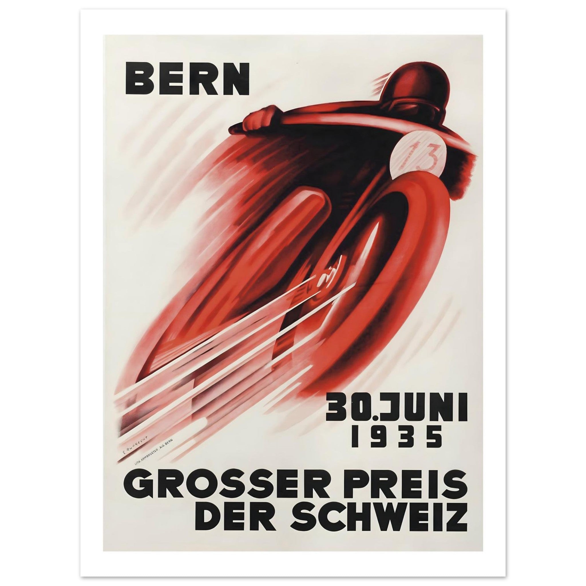 1935 Swiss Grand Prix: Dynamic Speed in Bern - Transit Art