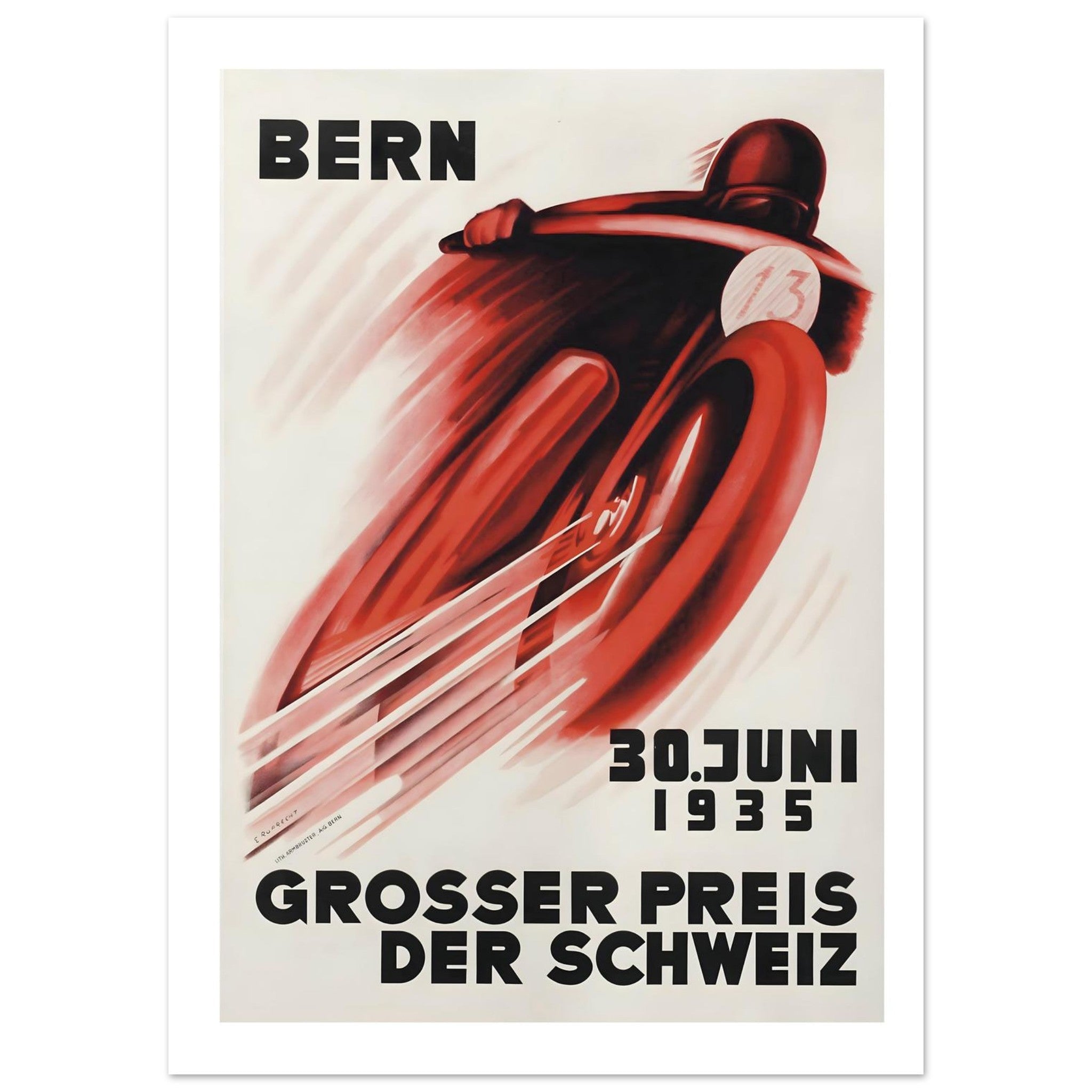 1935 Swiss Grand Prix: Dynamic Speed in Bern - Transit Art