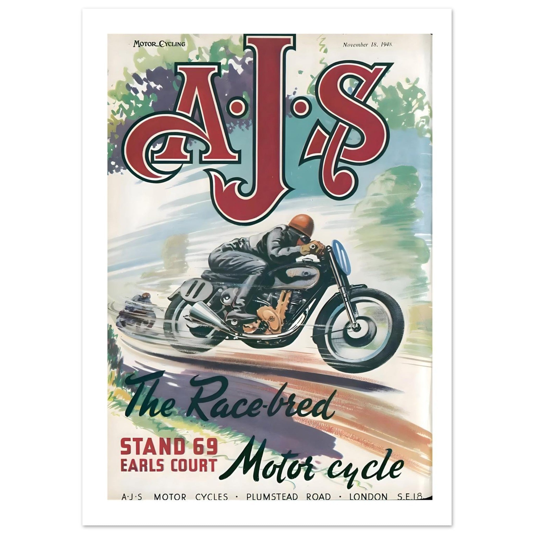 1948 AJS Race Bred Earls Court - Transit Art