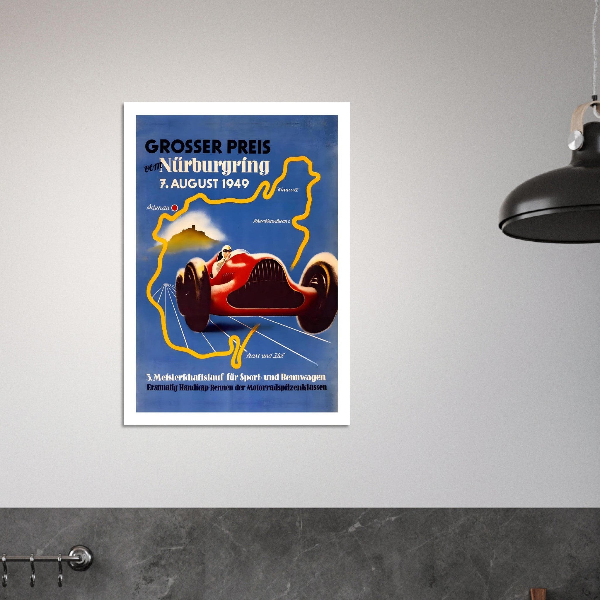 1949 Großer Preis vom Nürburgring Grand Prix Poster - Transit Art