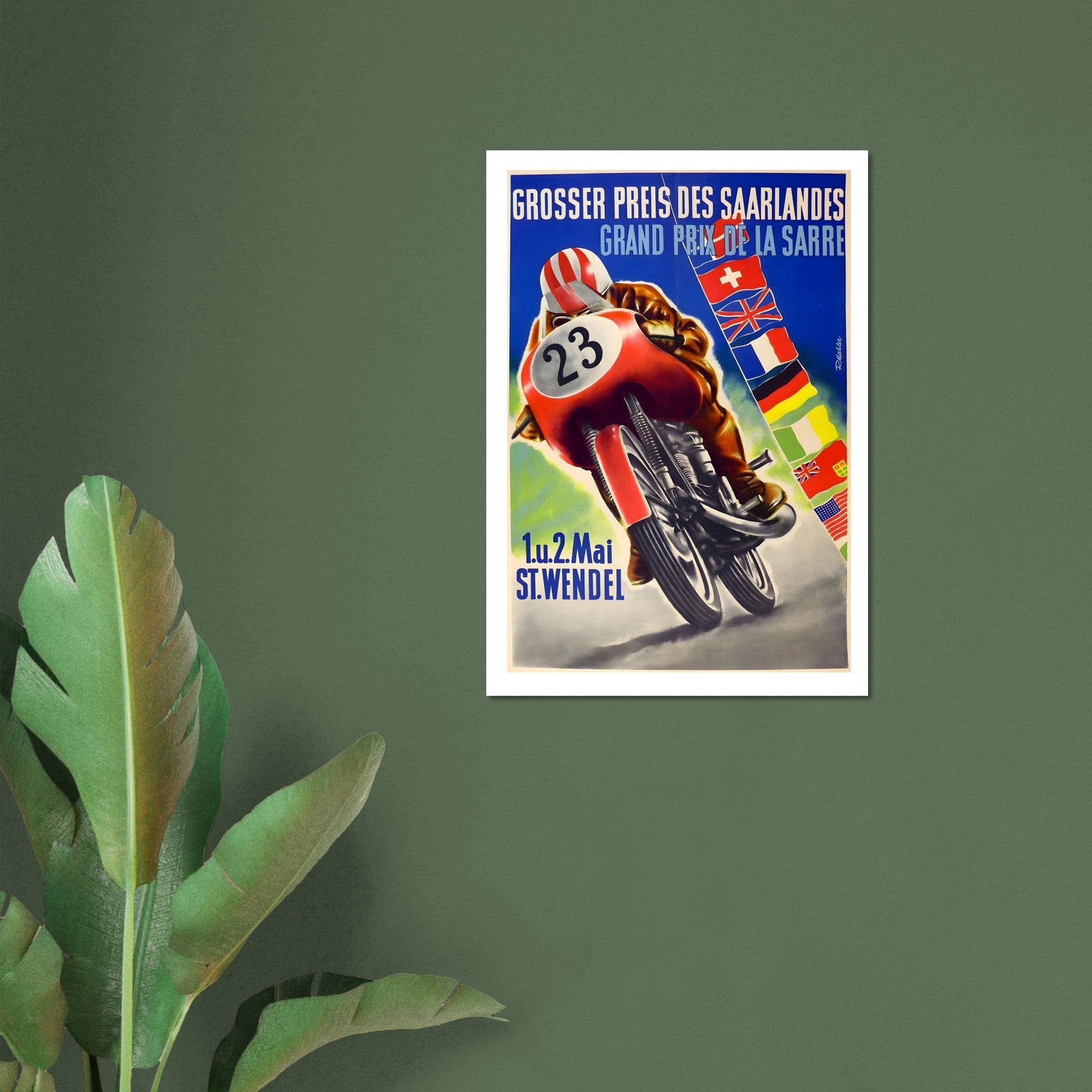 1950s Grosser Preis des Saarlandes Poster - Transit Art