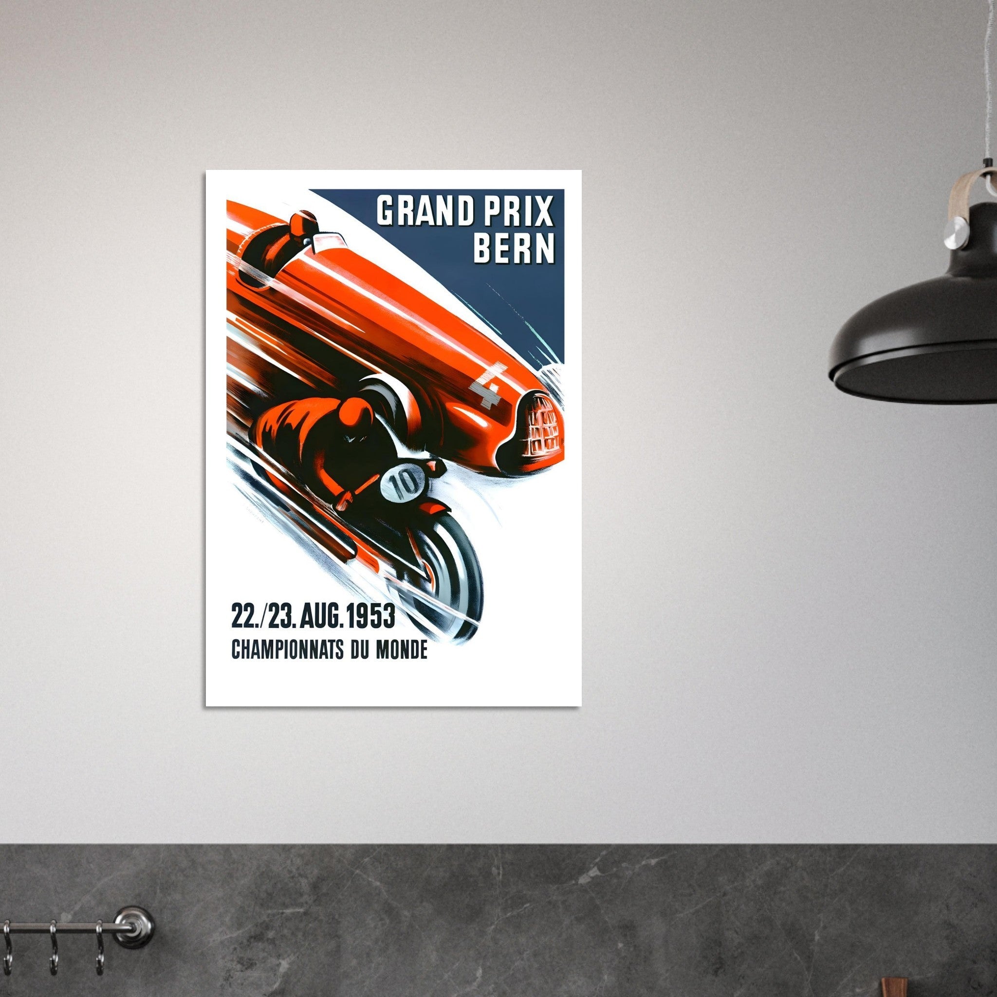 1953 Grand Prix Bern World Championship Poster - Transit Art