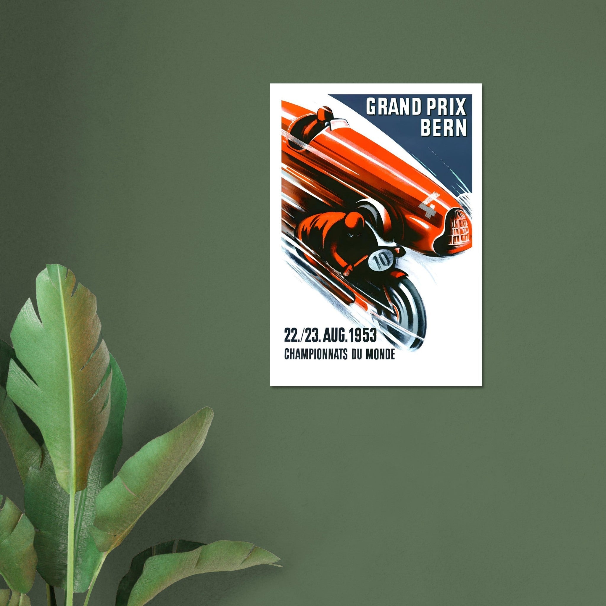 1953 Grand Prix Bern World Championship Poster - Transit Art