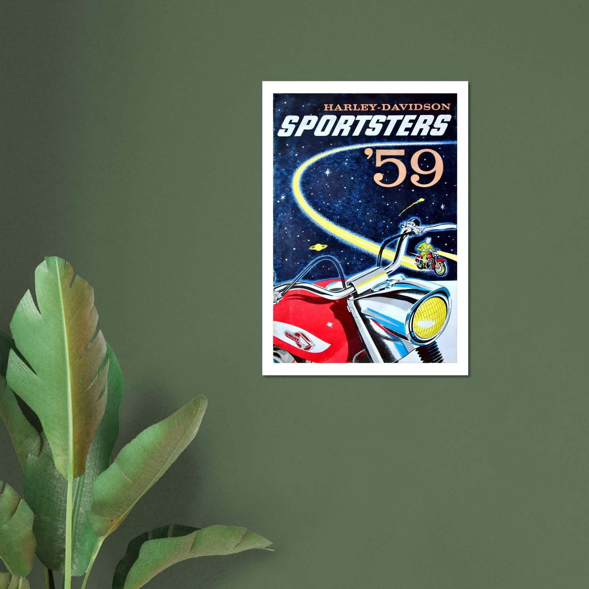 1959 Harley - Davidson Sportsters Advertisement Poster - Transit Art