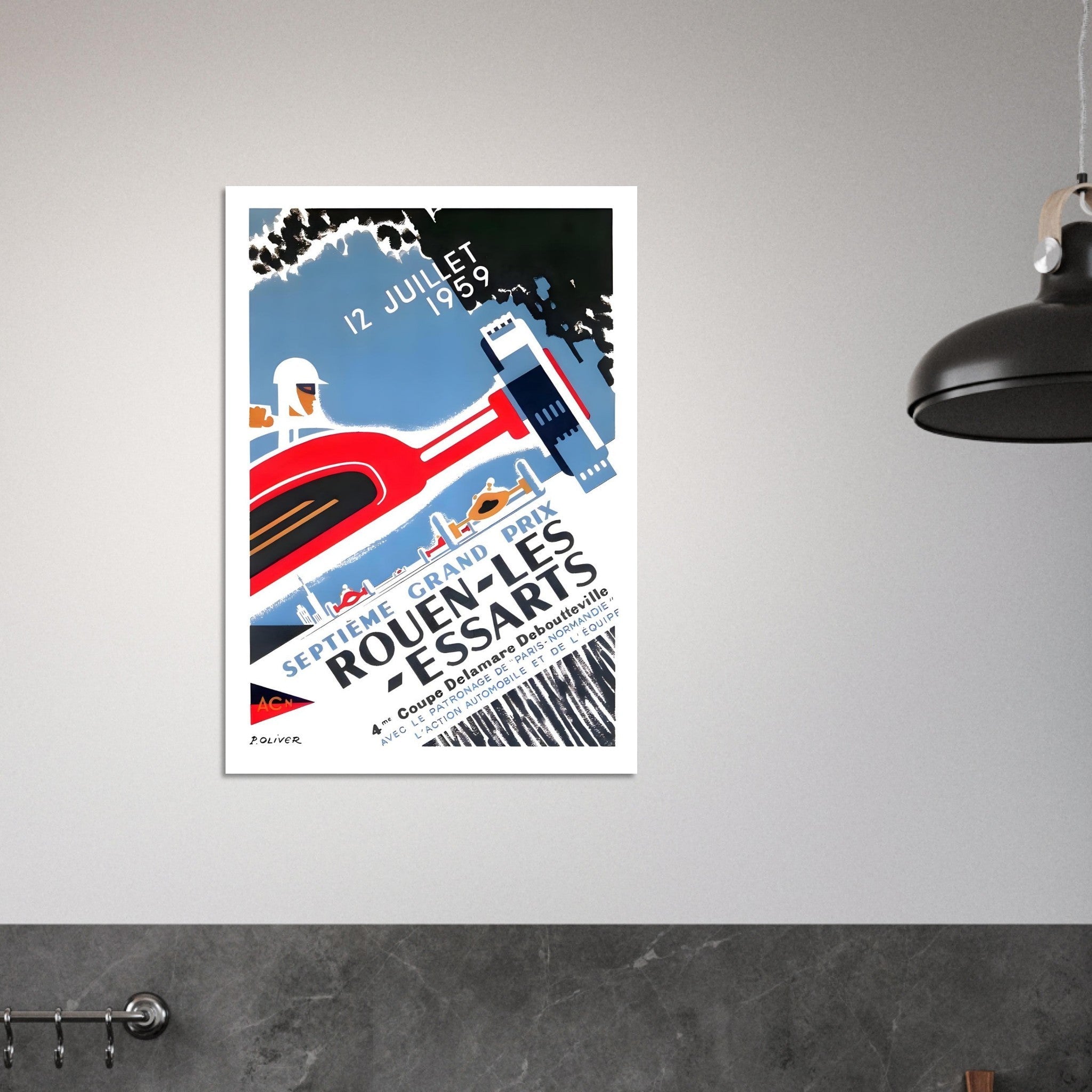 1959 Rouen - les - Essarts Grand Prix Poster - Transit Art