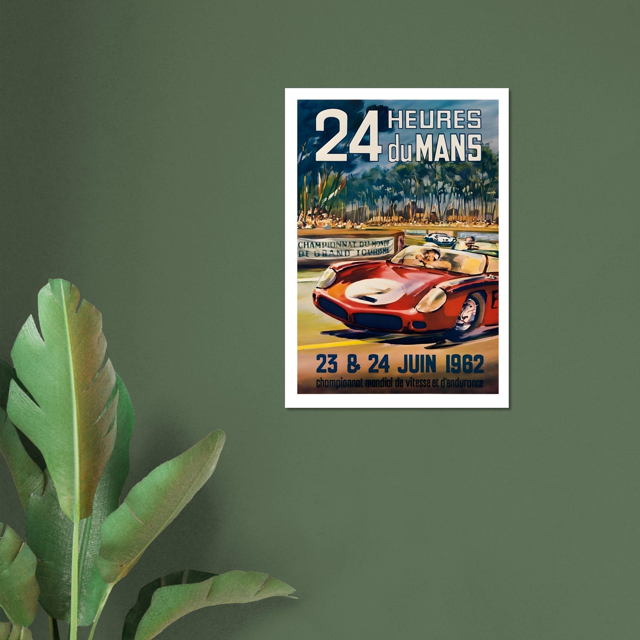 1962 24 Heures du Mans Endurance Racing Poster - Transit Art