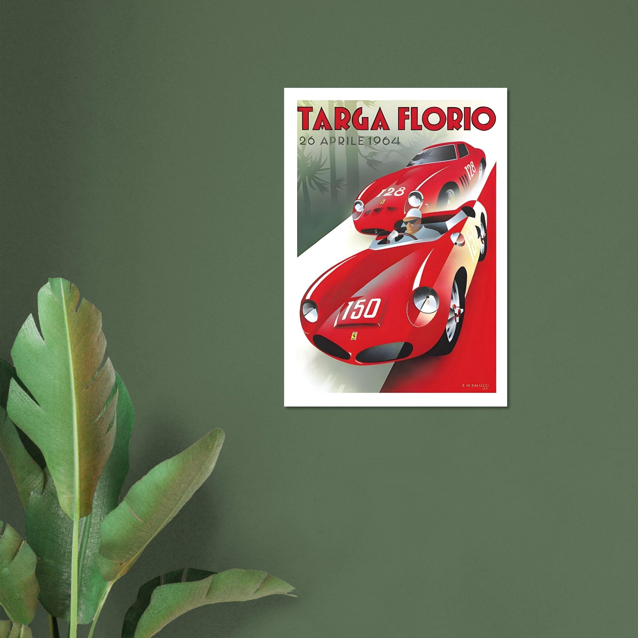 1964 Targa Florio Ferrari Racing Poster - Transit Art