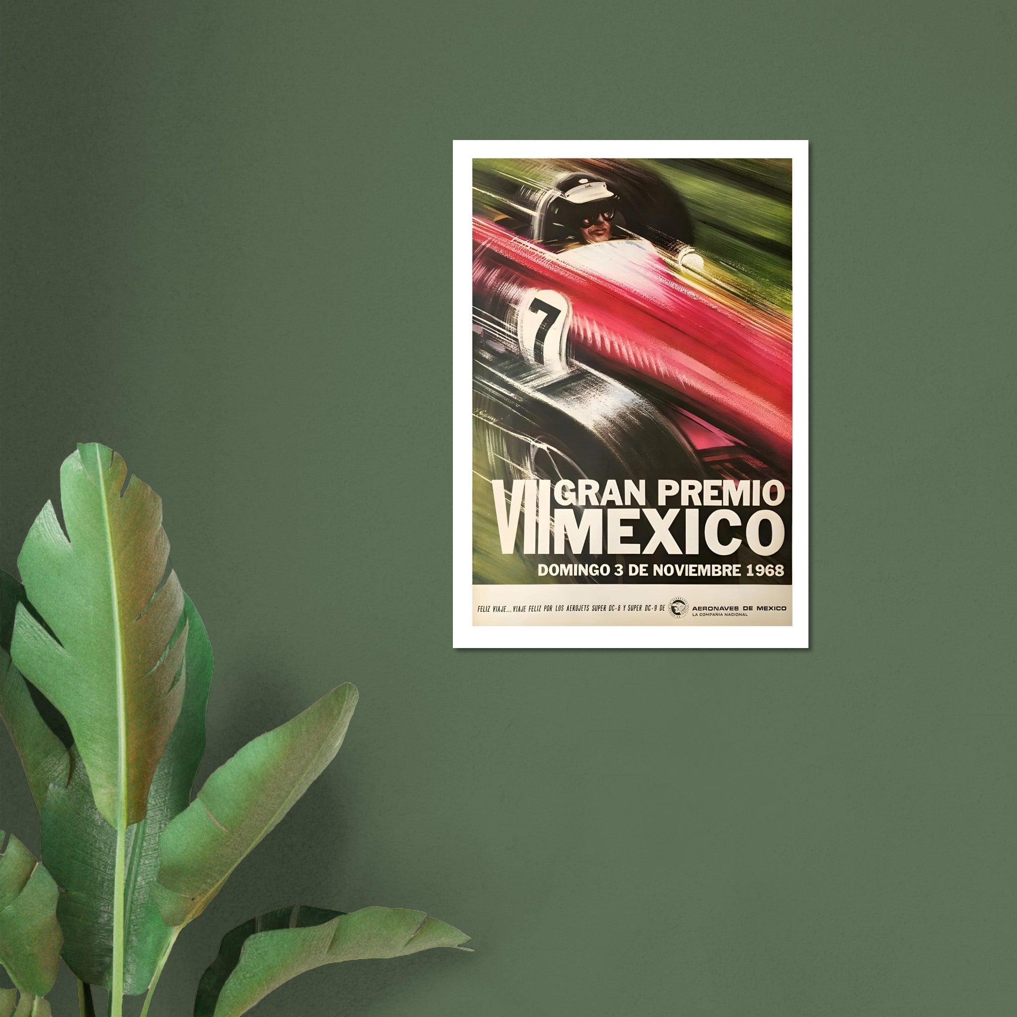 1968 Gran Premio de Mexico VII Grand Prix Poster - Transit Art
