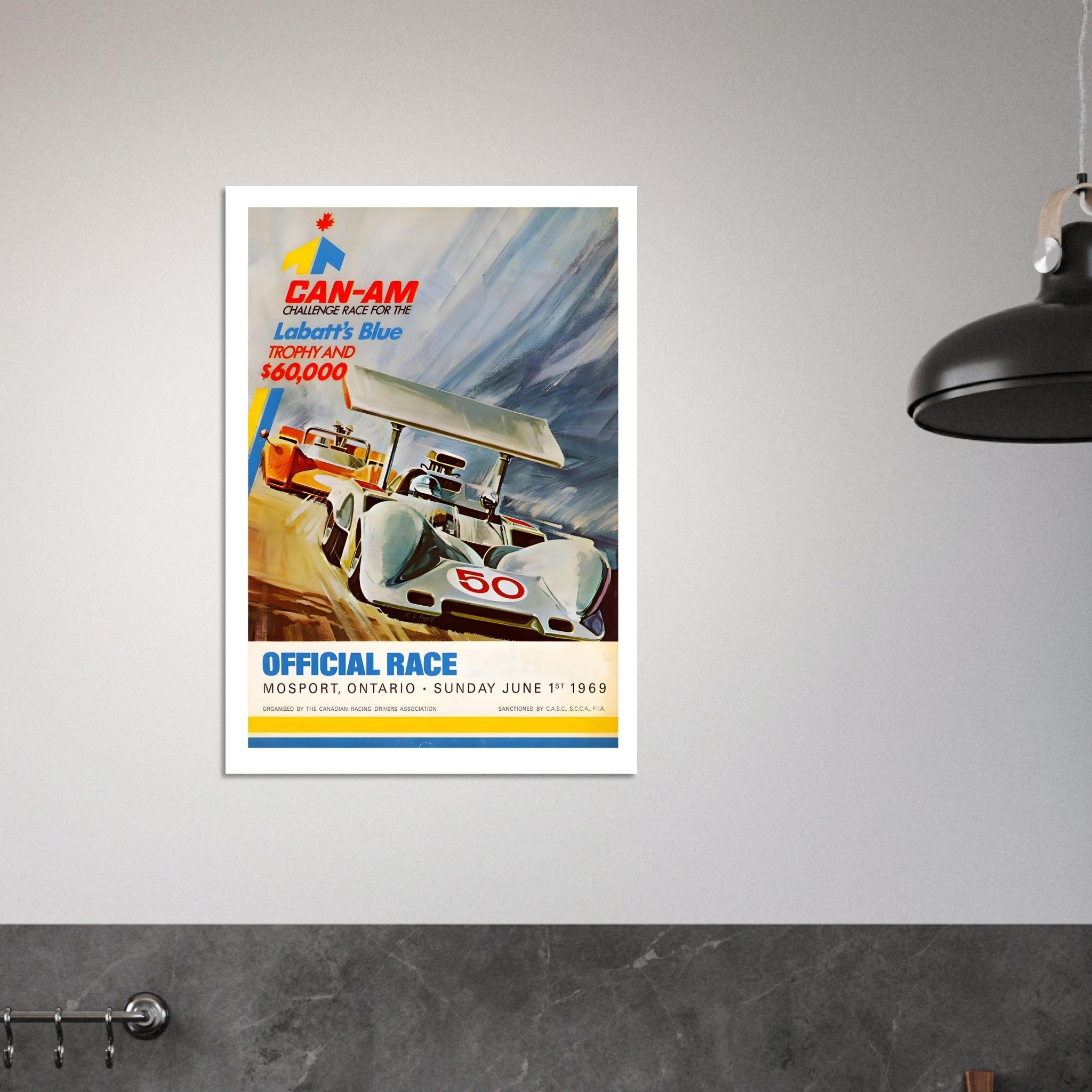 1969 Can - Am Mosport Official Race Poster - Transit Art