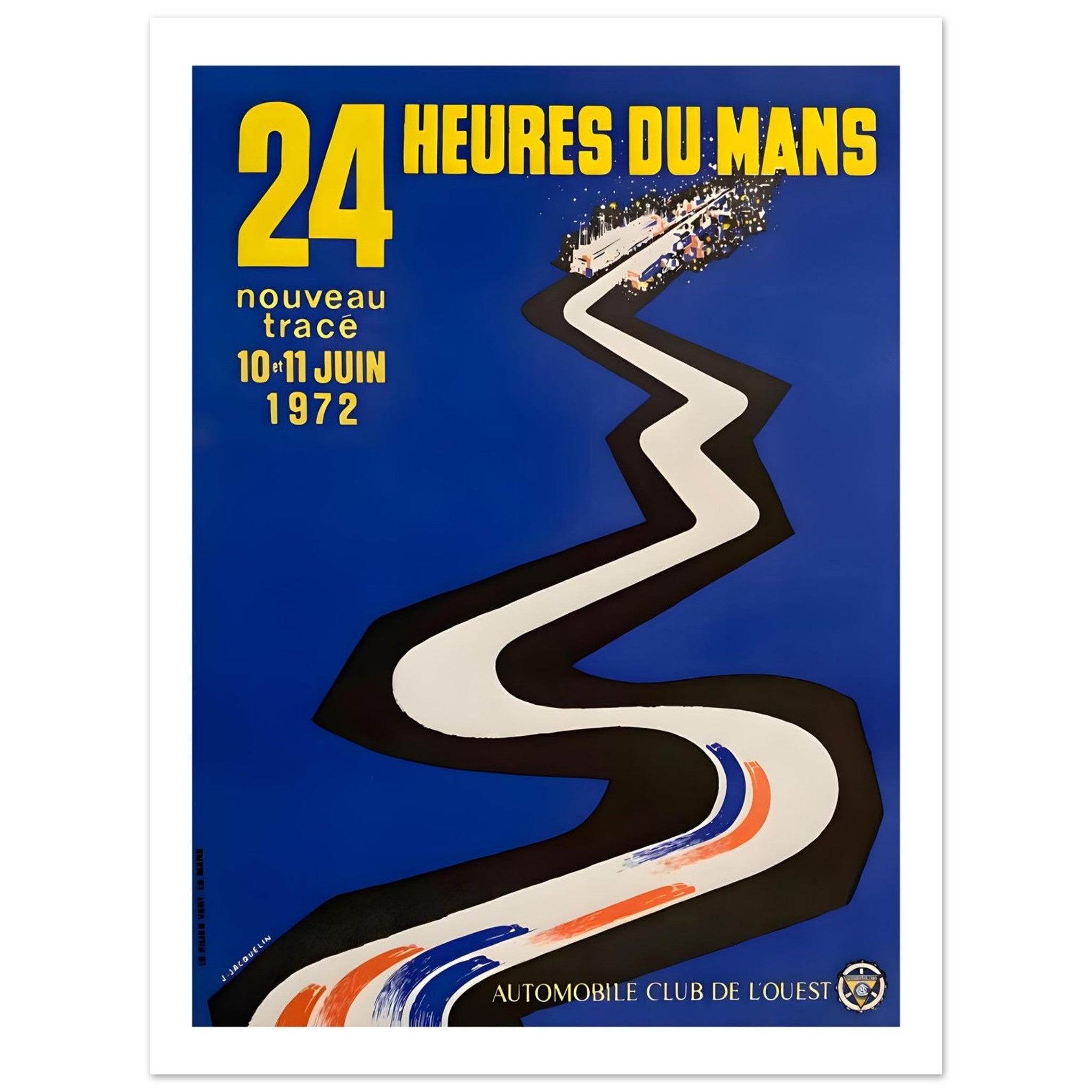 1972 24 Heures du Mans Nouveau Tracé Poster - Transit Art