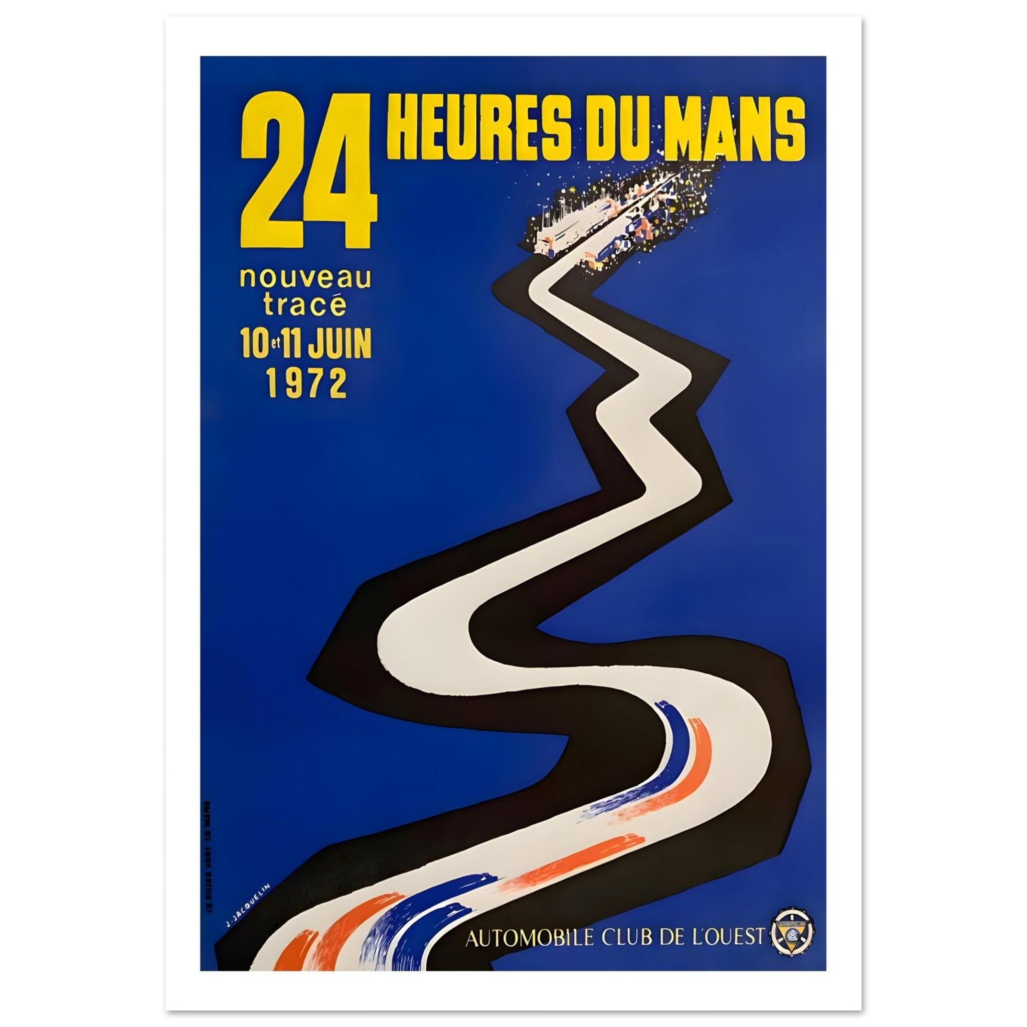 1972 24 Heures du Mans Nouveau Tracé Poster - Transit Art