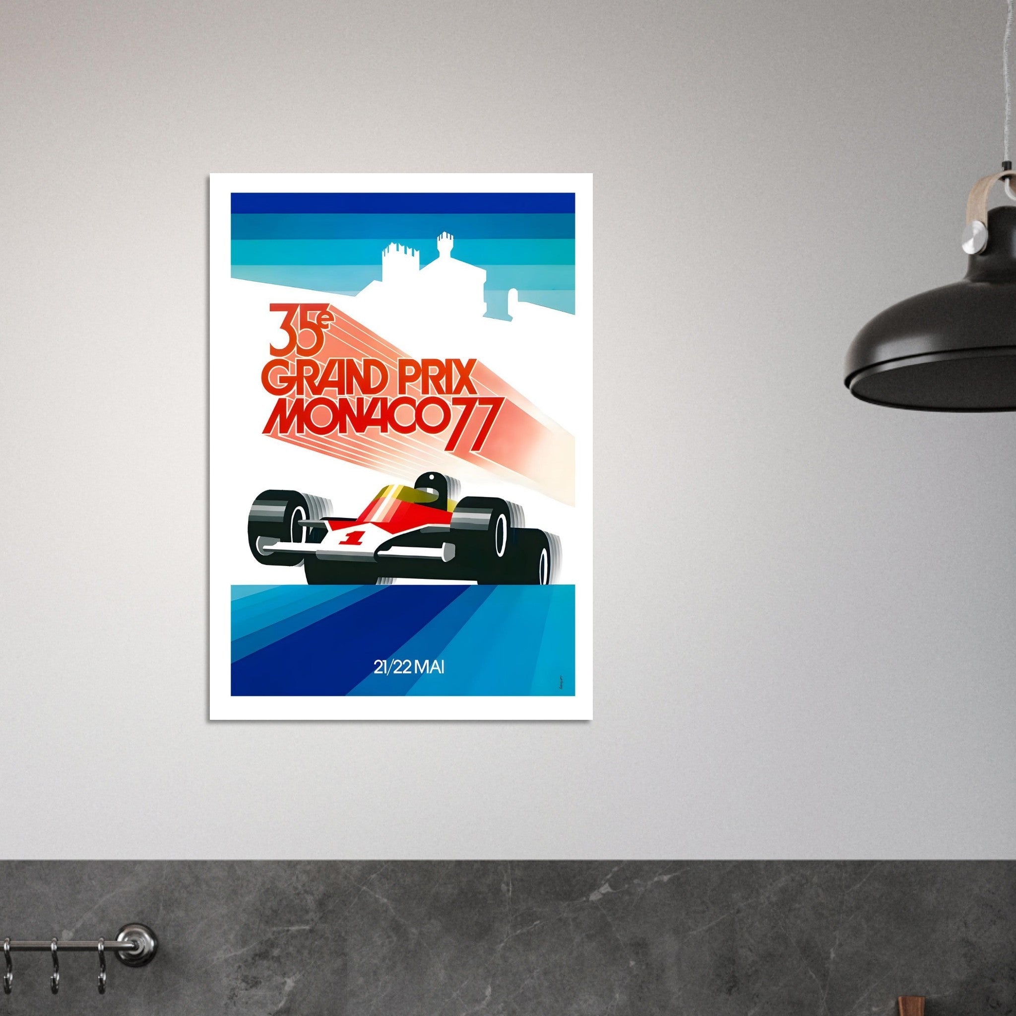 1977 Monaco Grand Prix 35e Poster - Transit Art