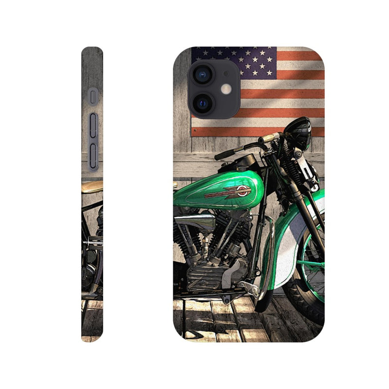 Harley under flag - Mobile cover