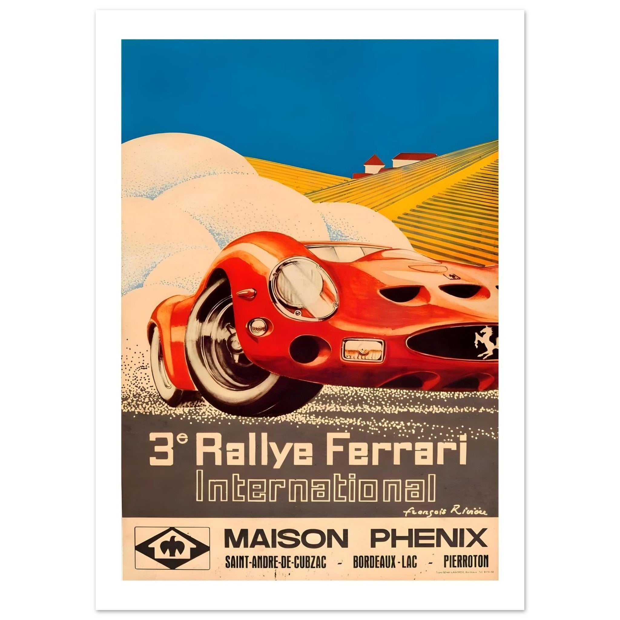3e Rallye Ferrari International Maison Phenix Poster - Transit Art