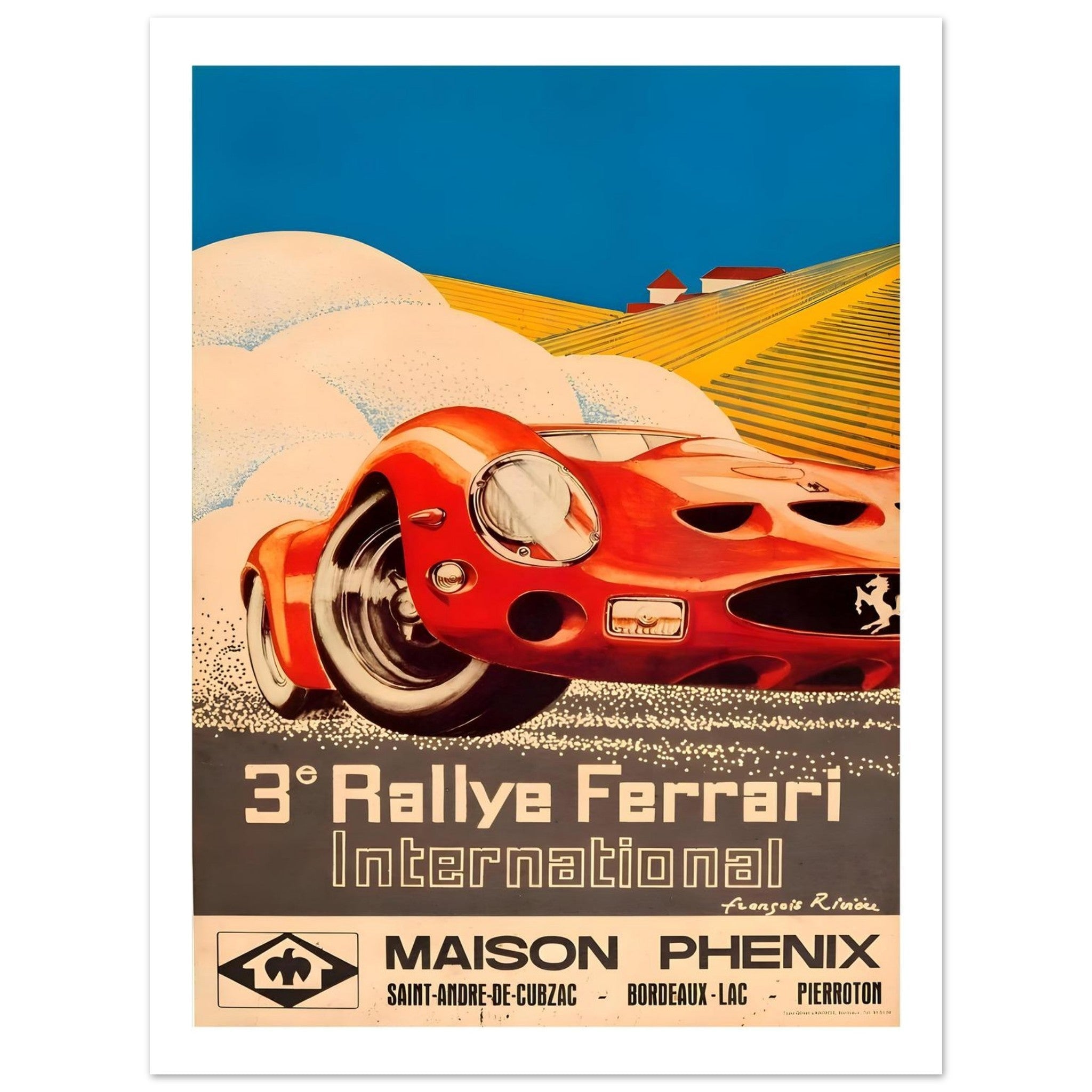 3e Rallye Ferrari International Maison Phenix Poster - Transit Art