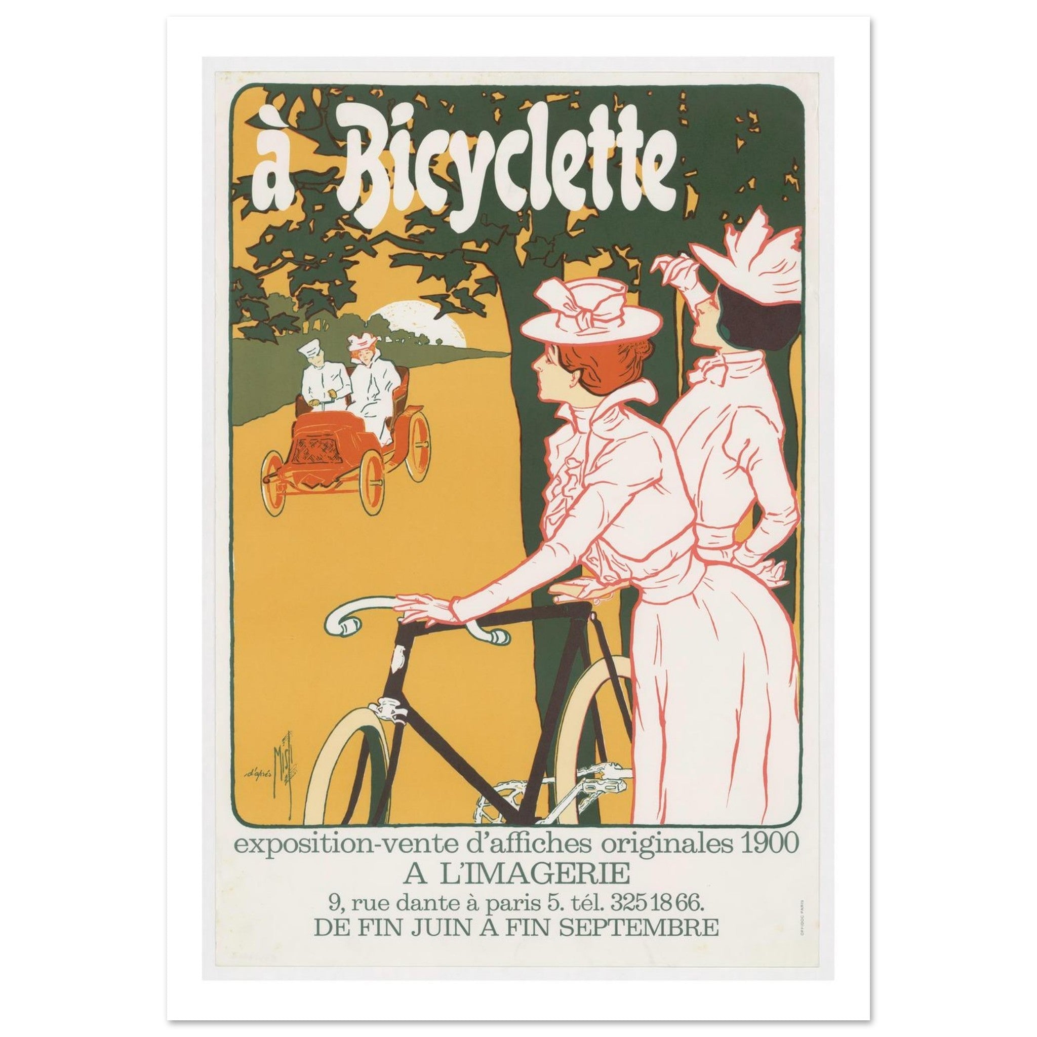 A Bicycle - Vintage Poster of 1900 Exhibition - Transit Art