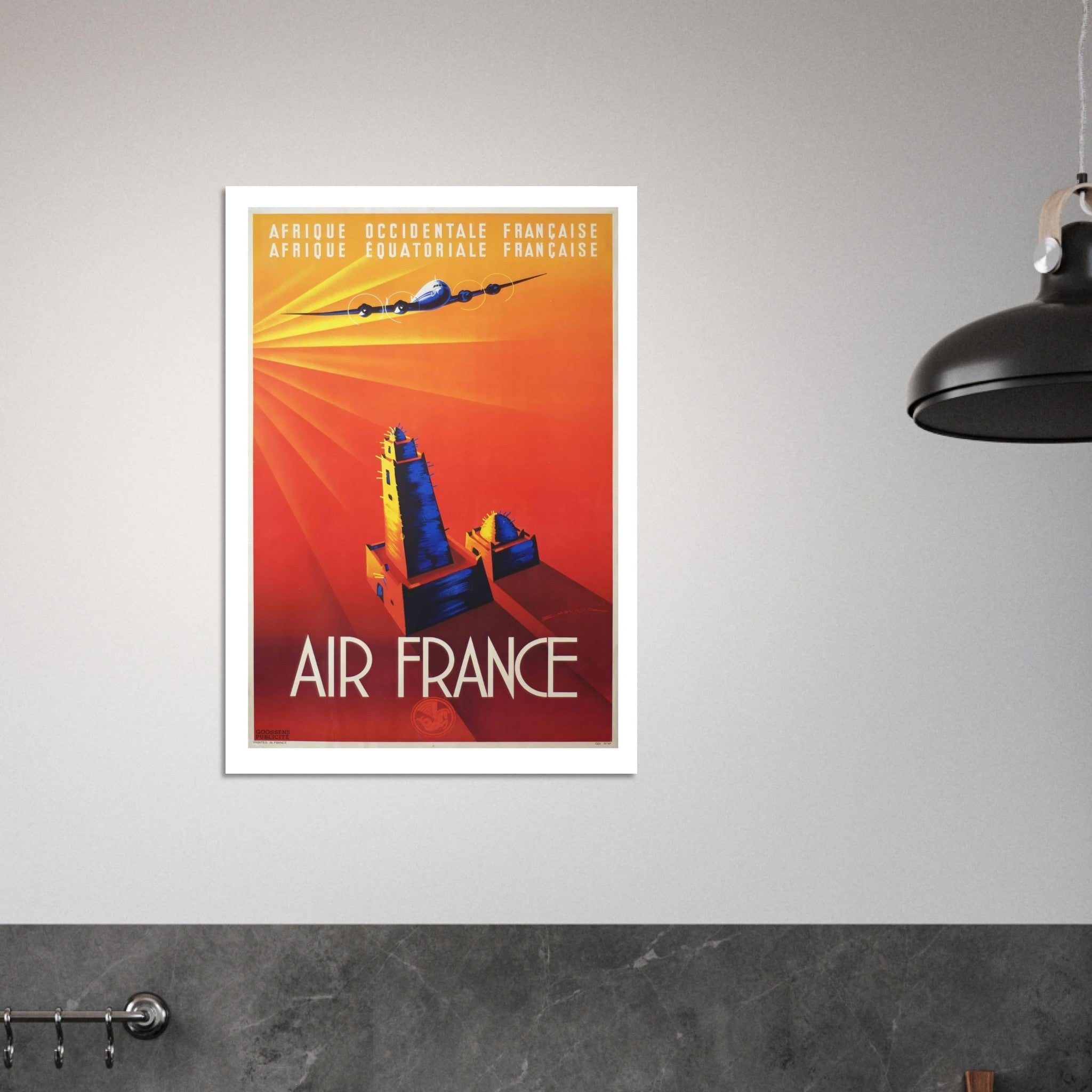 Air France "Afrique Occidentale Française" Vintage Poster - Transit Art