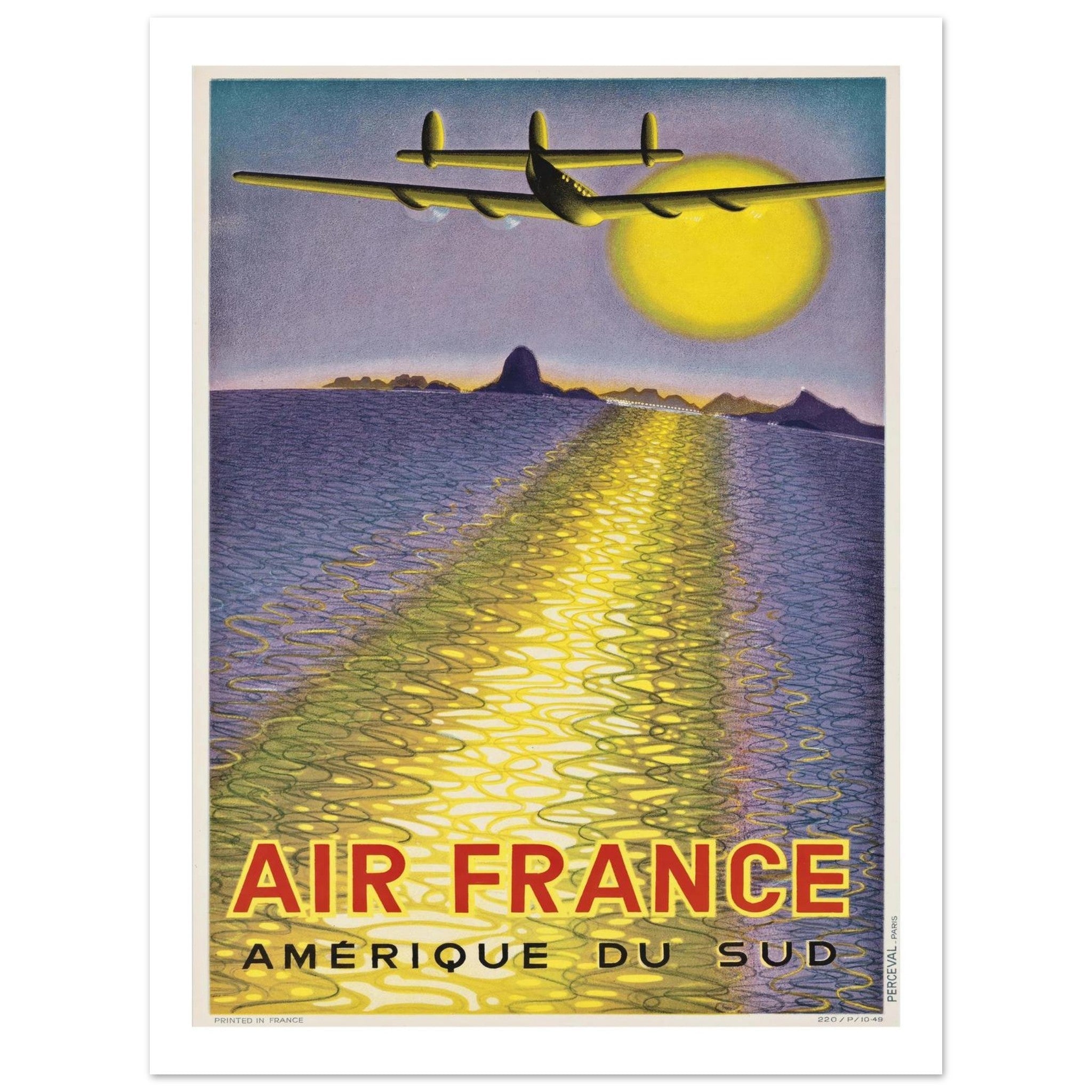 Air France: Amérique du Sud Vintage Travel Poster (Percival) - Transit Art