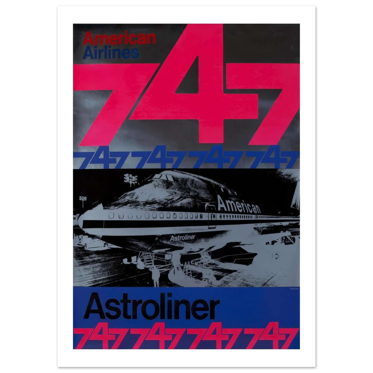 American Airlines 747 Astroliner Poster - Transit Art