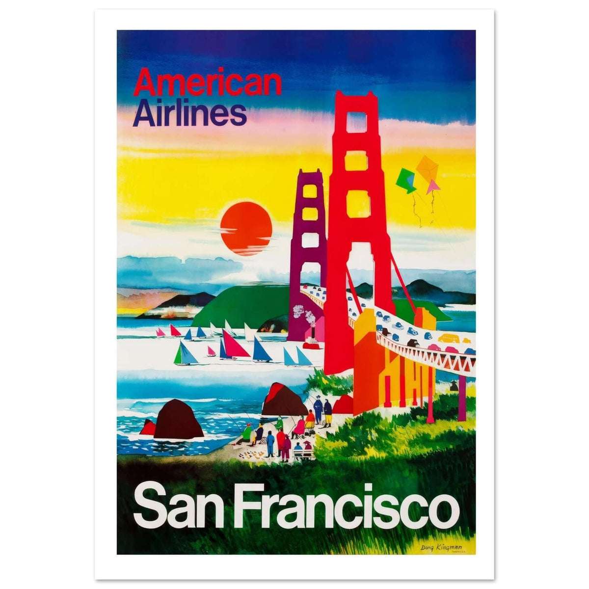 American Airlines "San Francisco" Vintage Poster - Transit Art