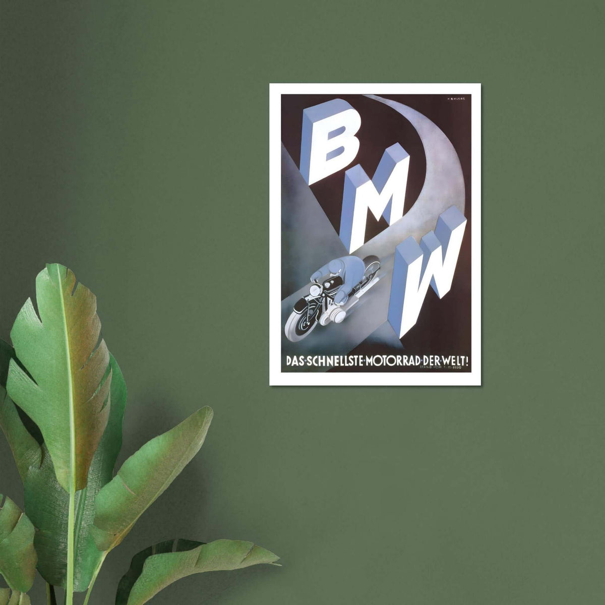 BMW Fastest Motorcycle Advertisement Poster - Transit Art