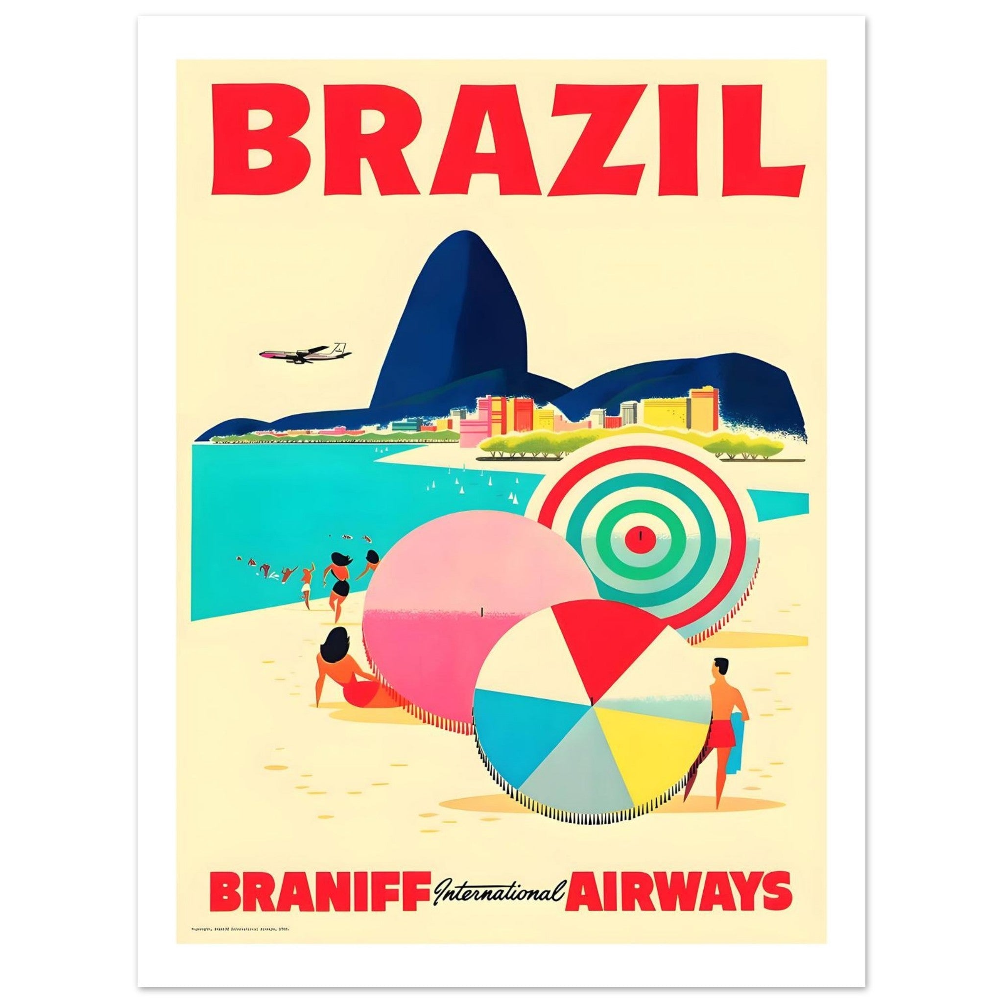Braniff Airways Brazil Poster - Transit Art
