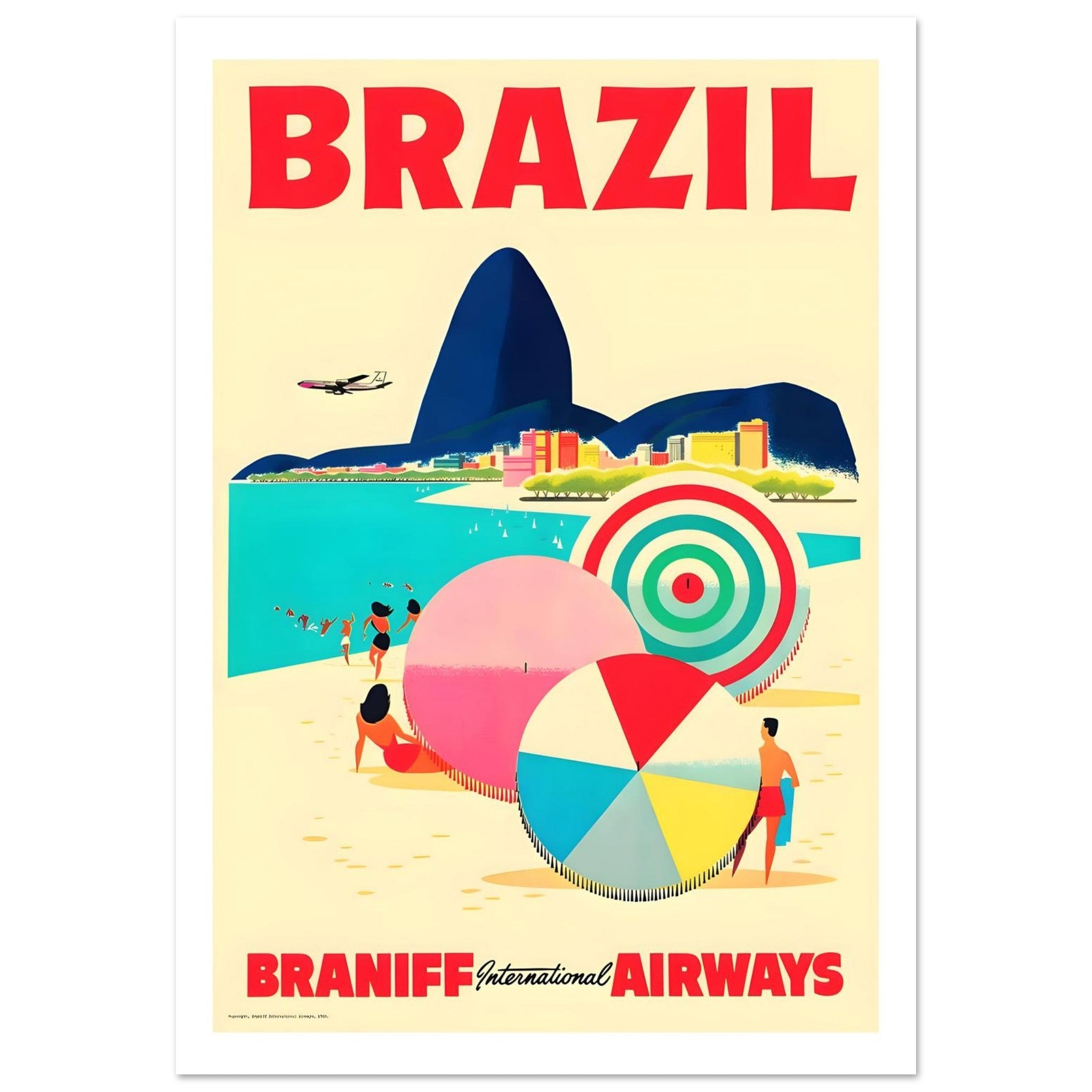 Braniff Airways Brazil Poster - Transit Art