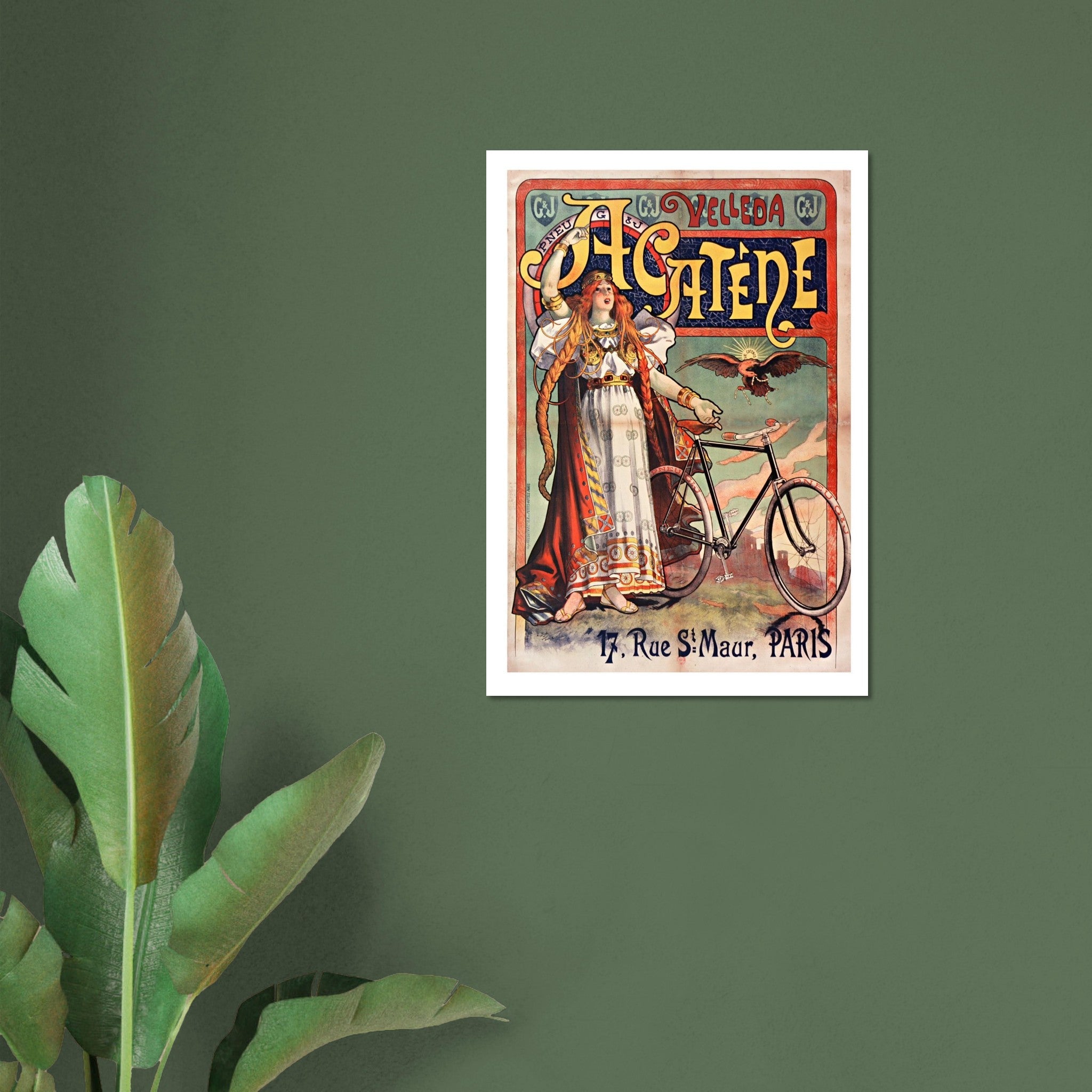 Classic Art Nouveau Acatène Velleda Poster Featuring A Mythological Goddess - Transit Art