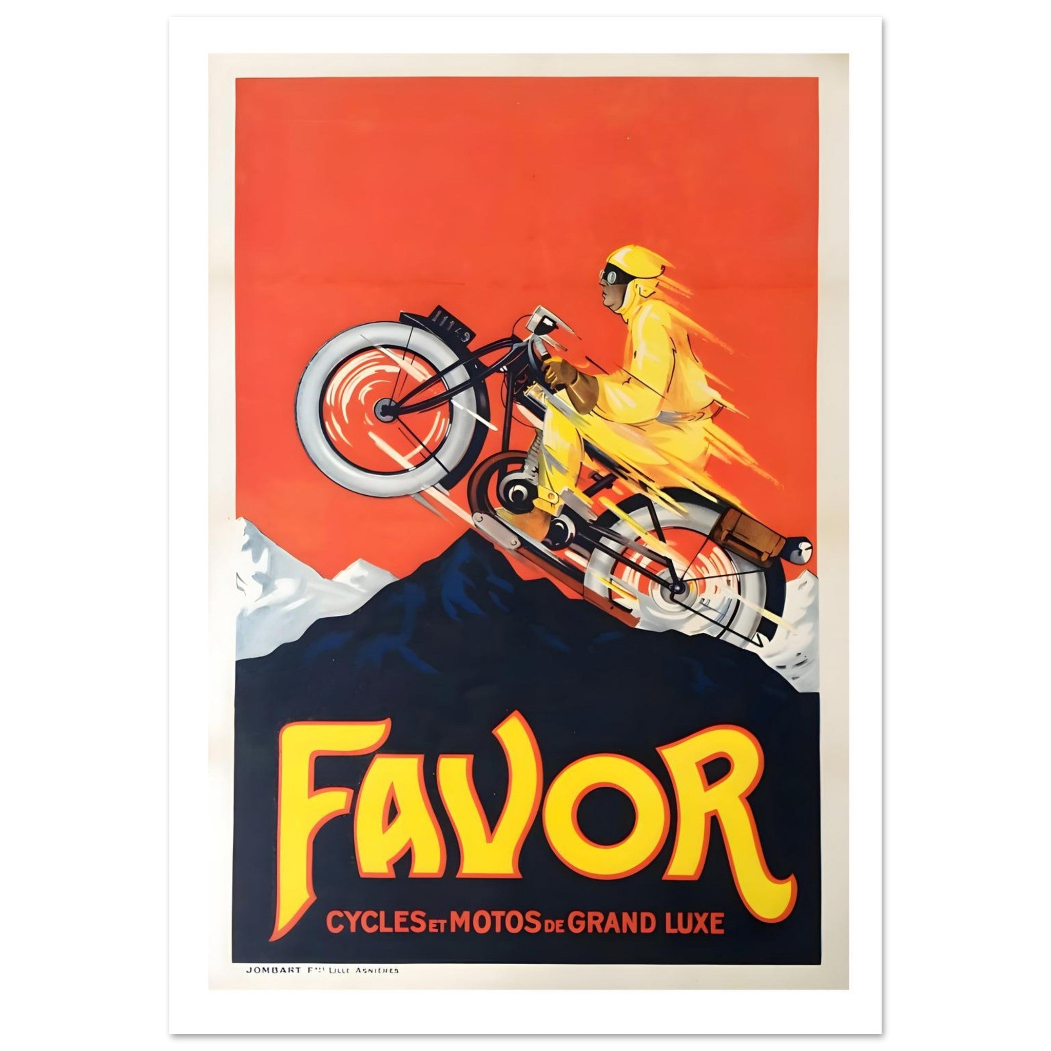 Classic Favor Luxury Motorcycle Mountain Poster - Transit Art
