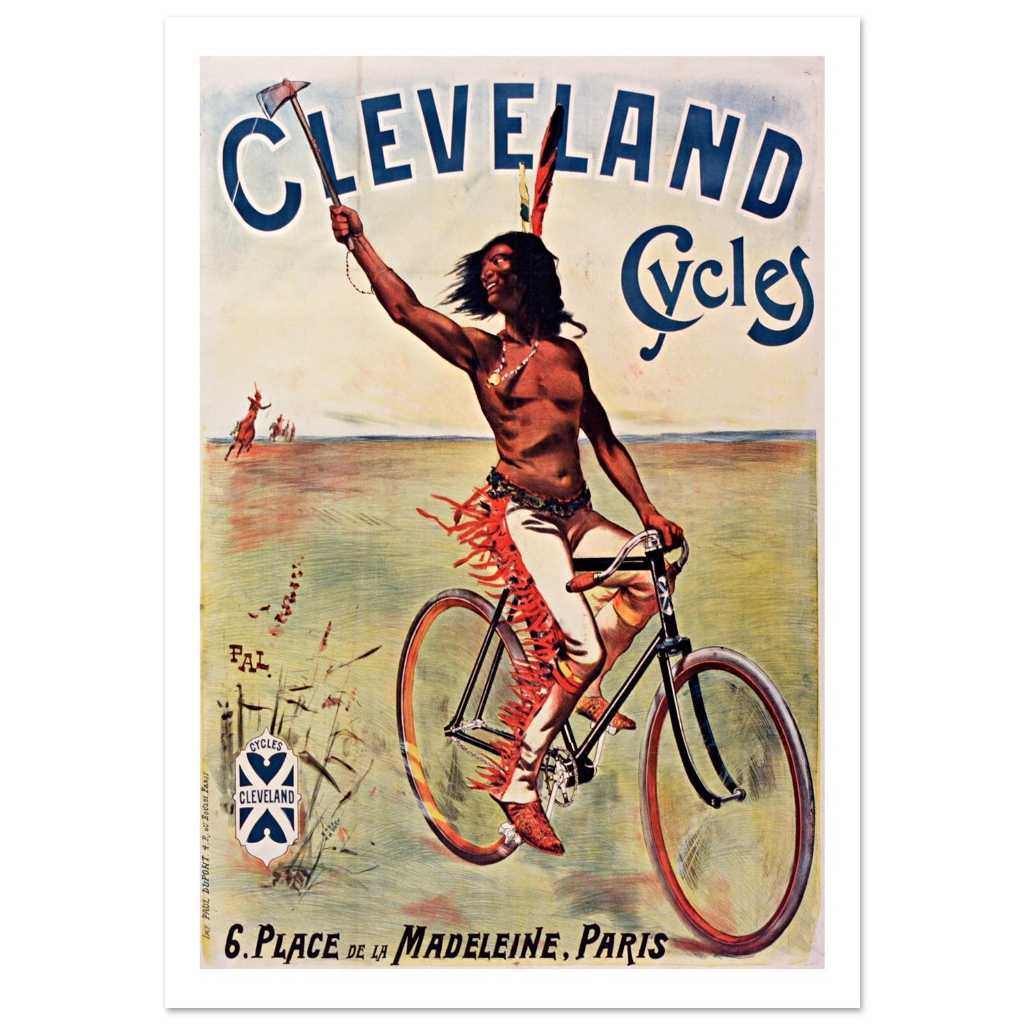 Cleveland Cycles Native American Adventure Poster - Transit Art