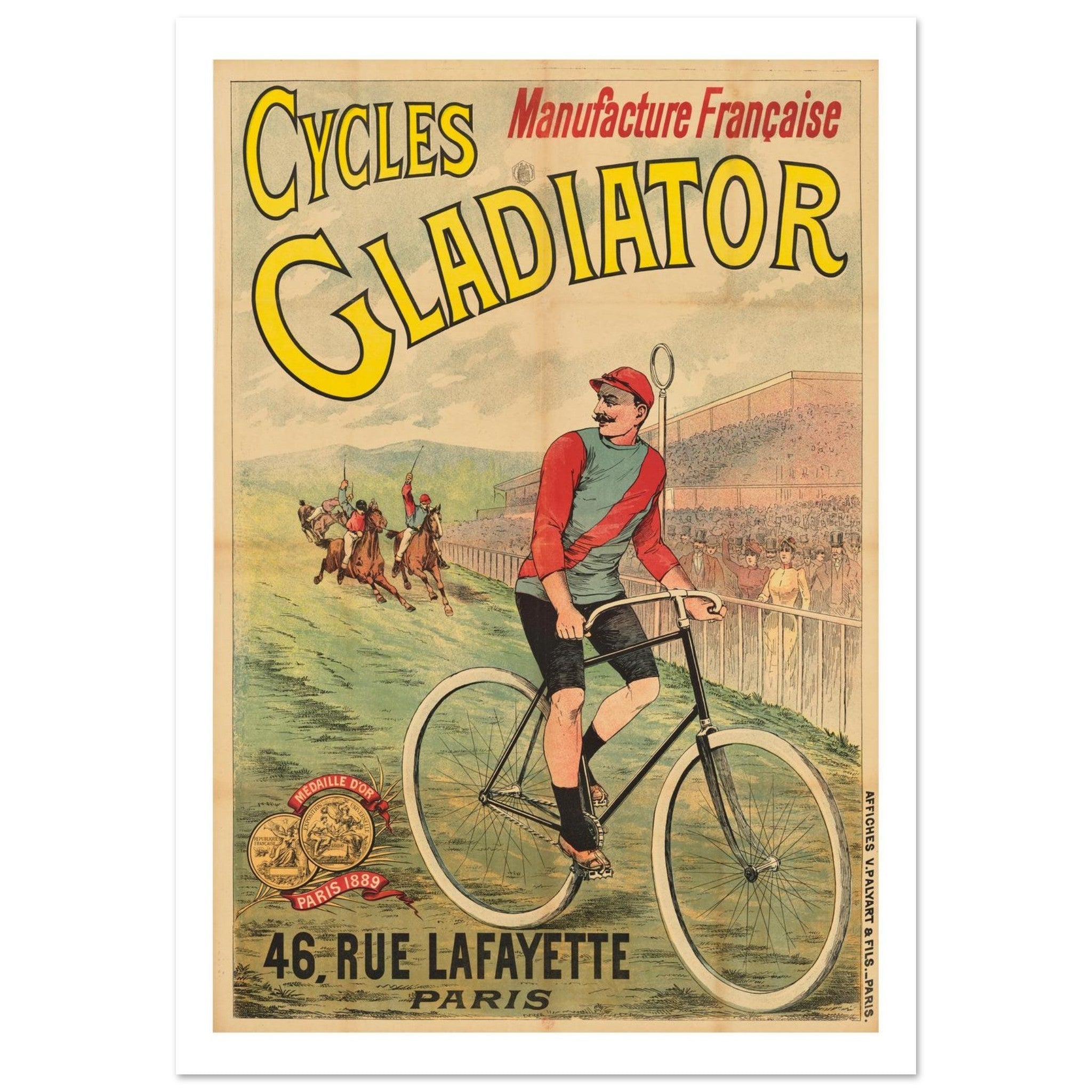 Cycles Gladiator French Racing Success Poster - Transit Art