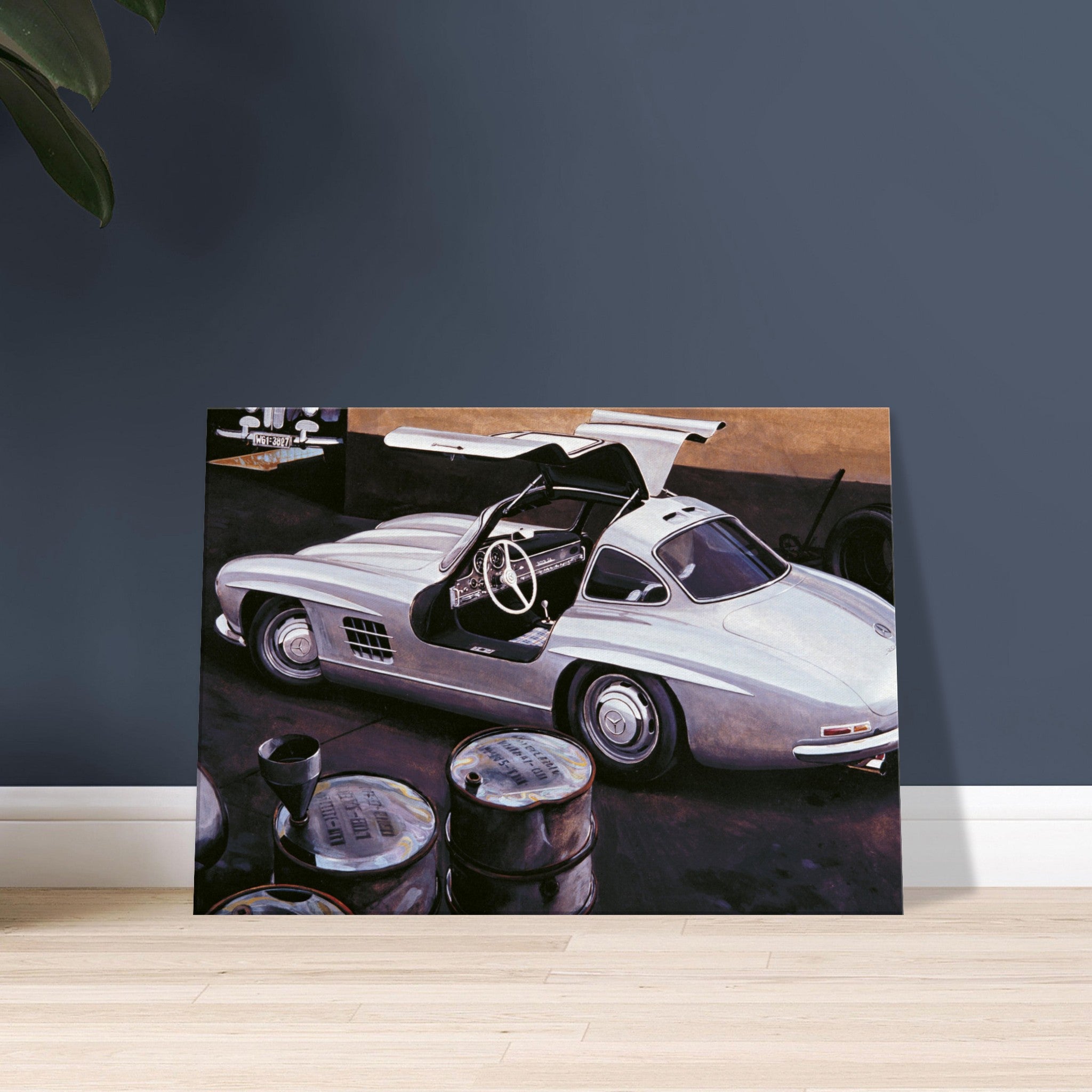 Mercedes 300 SL at Workshop - canvas