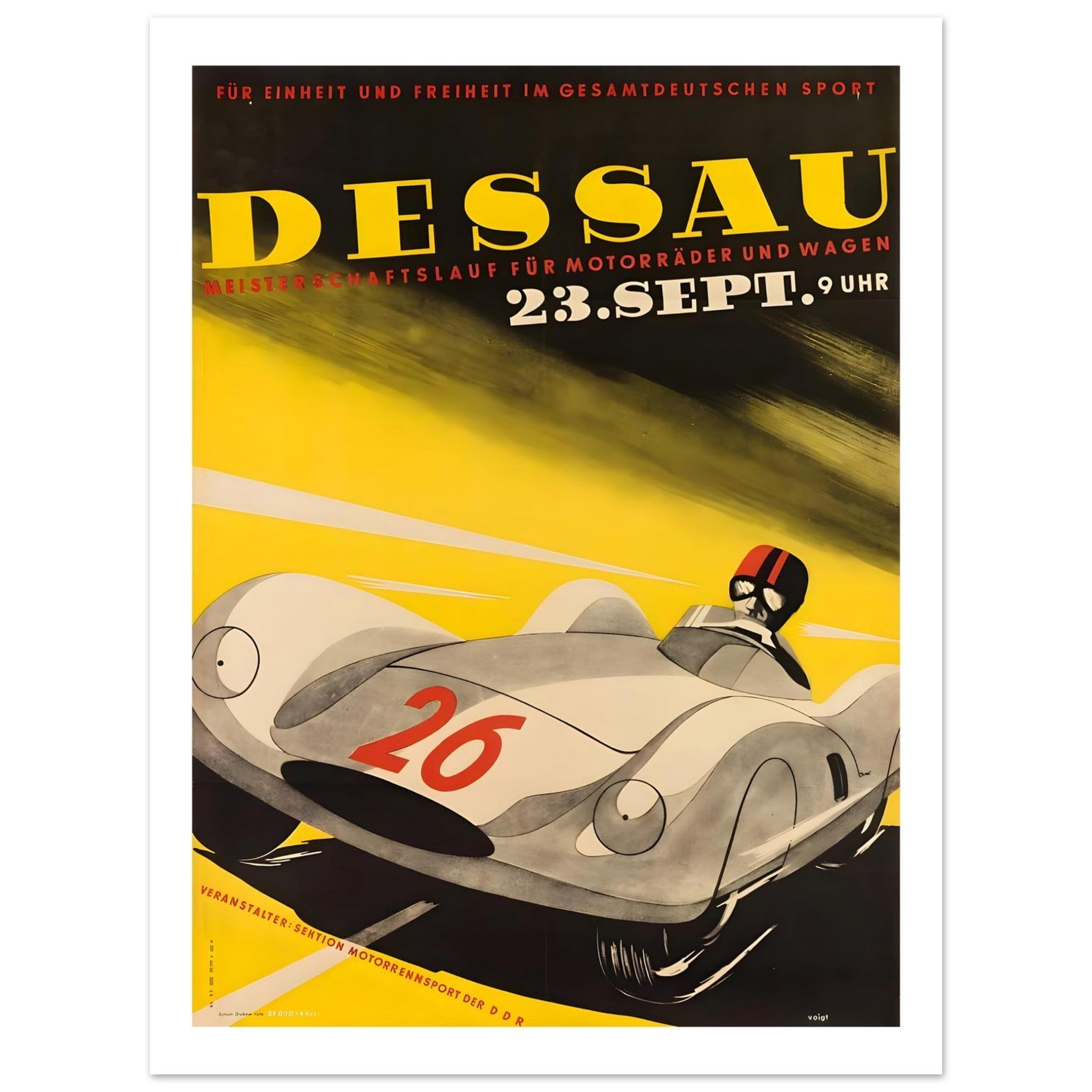 Dessau Championship Race Poster - Transit Art