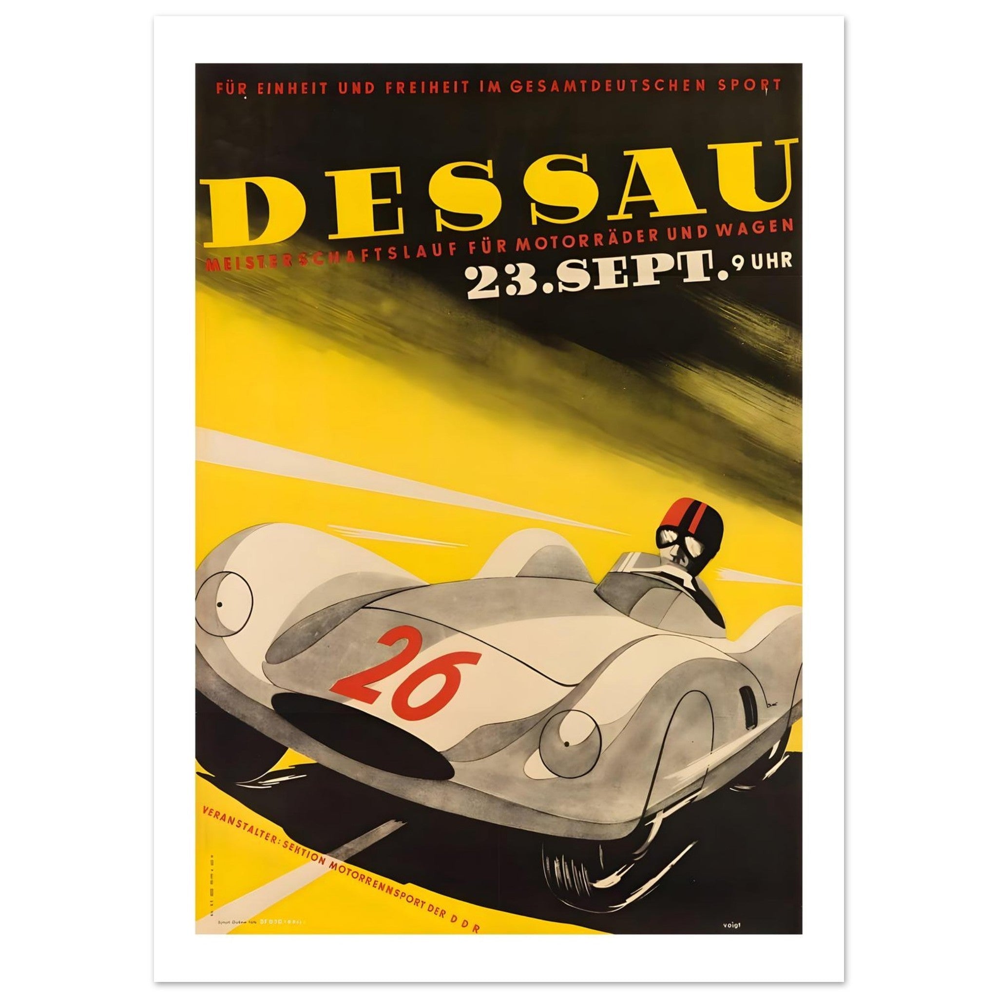 Dessau Championship Race Poster - Transit Art