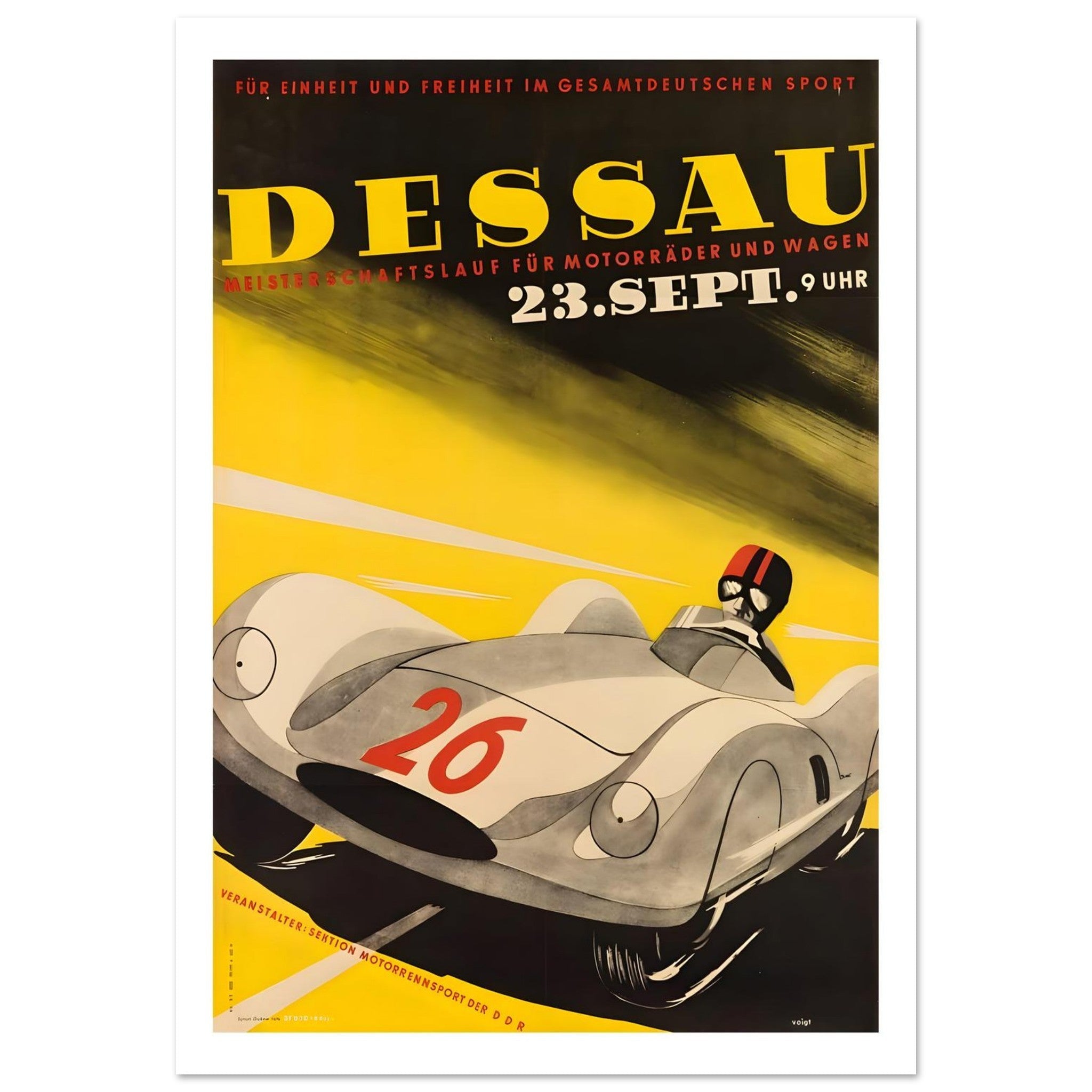 Dessau Championship Race Poster - Transit Art