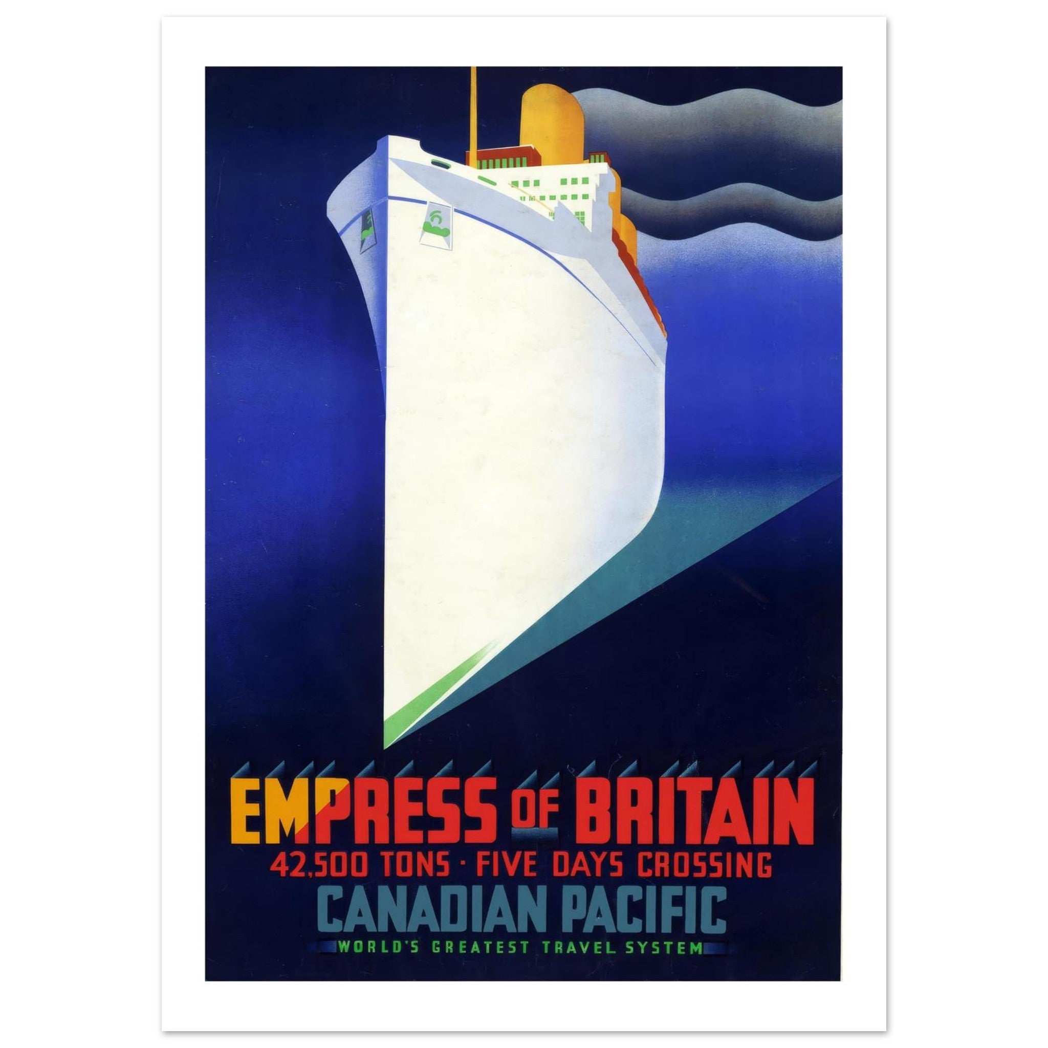 Empress of Britain – Canadian Pacific Poster - Transit Art