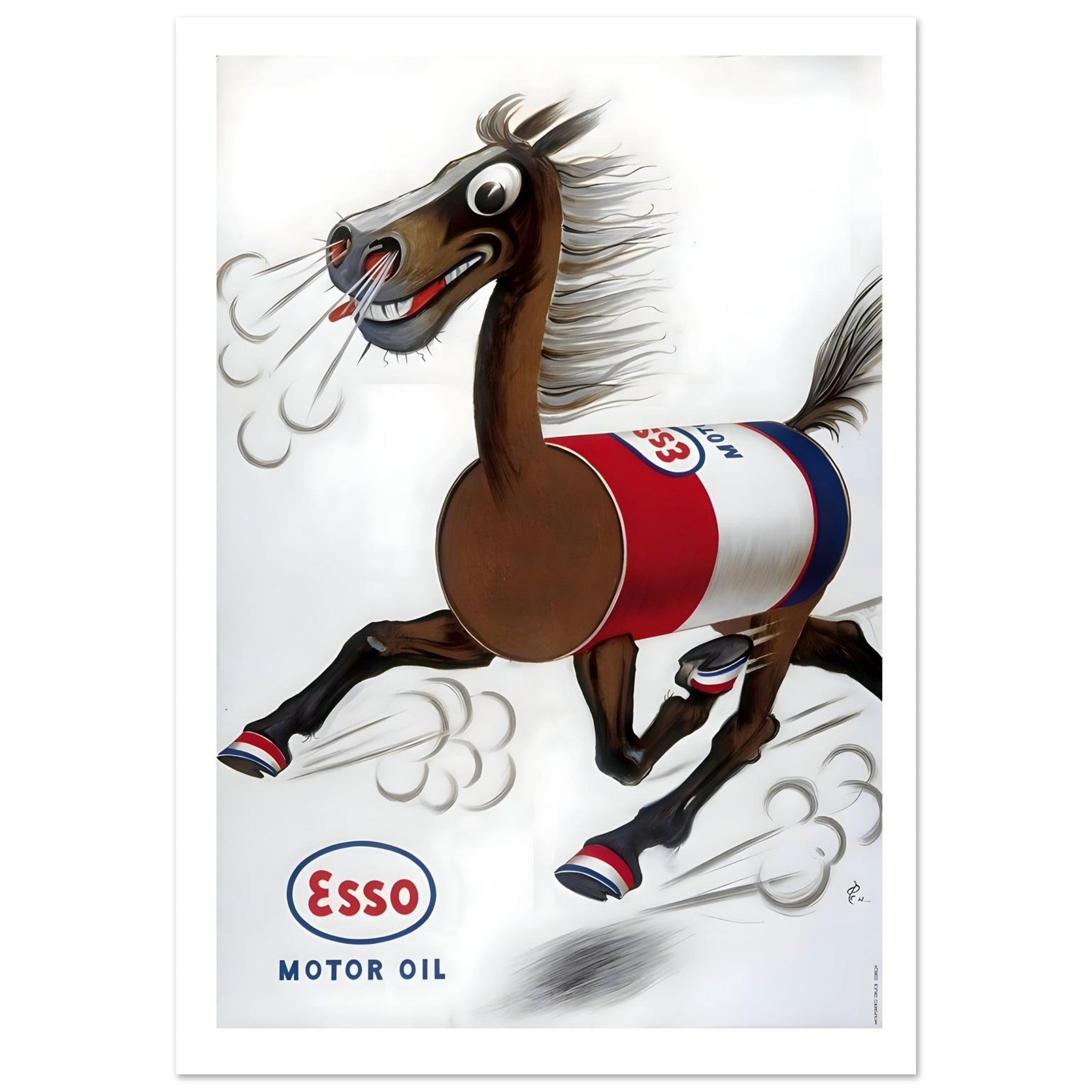 Esso Motor Oil Galloping Power Poster - Transit Art