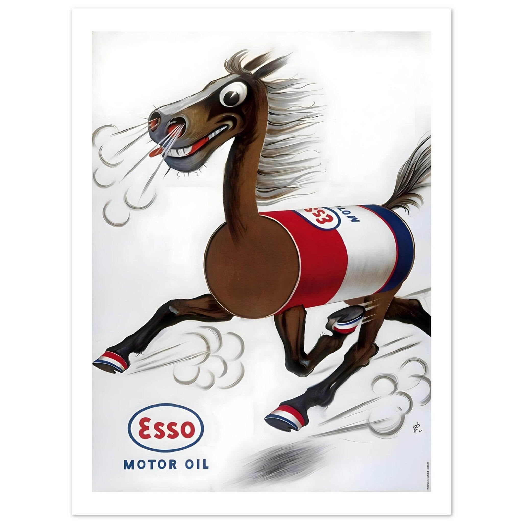 Esso Motor Oil Galloping Power Poster - Transit Art
