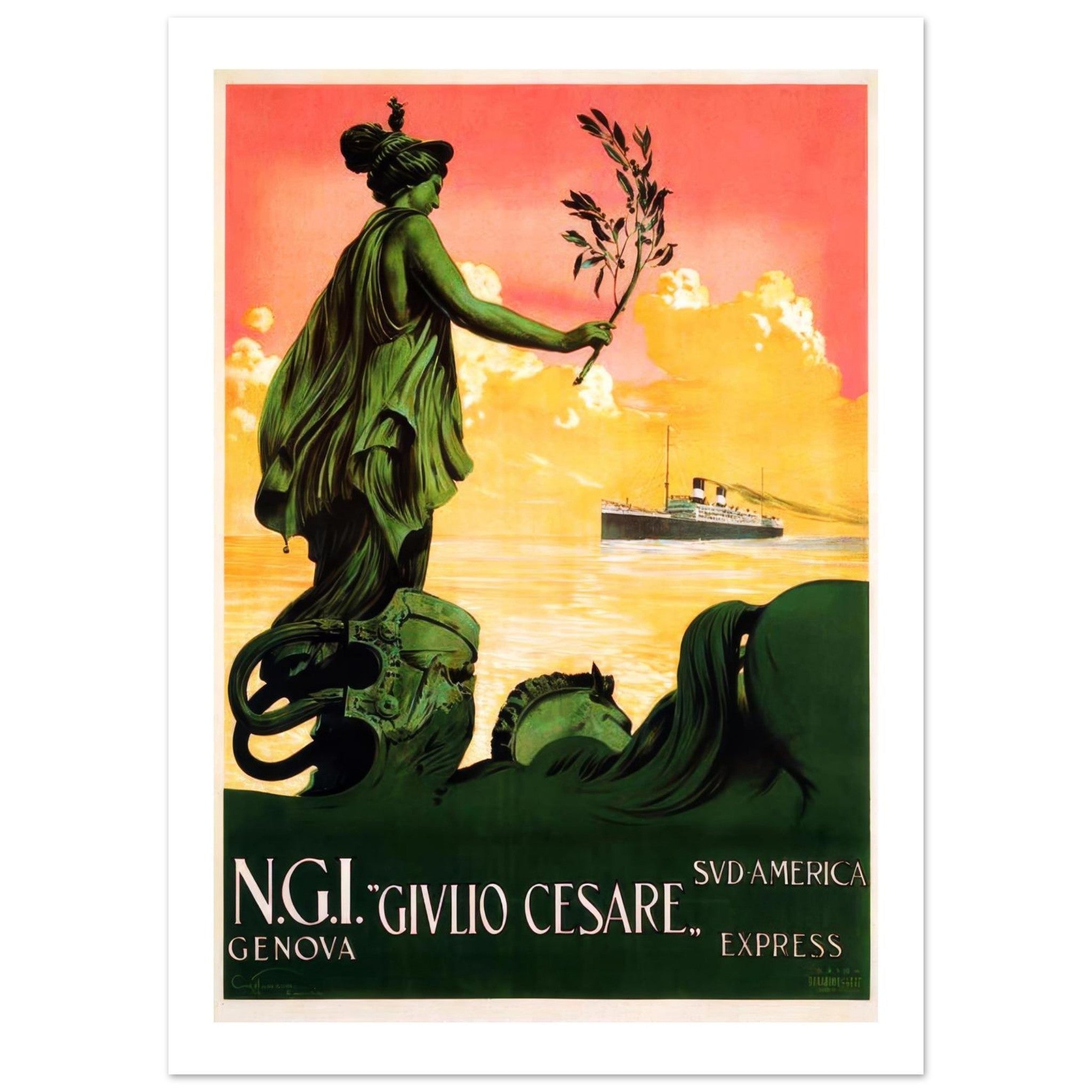 Givlio Cesare "SVD America Express" Vintage Poster - Transit Art