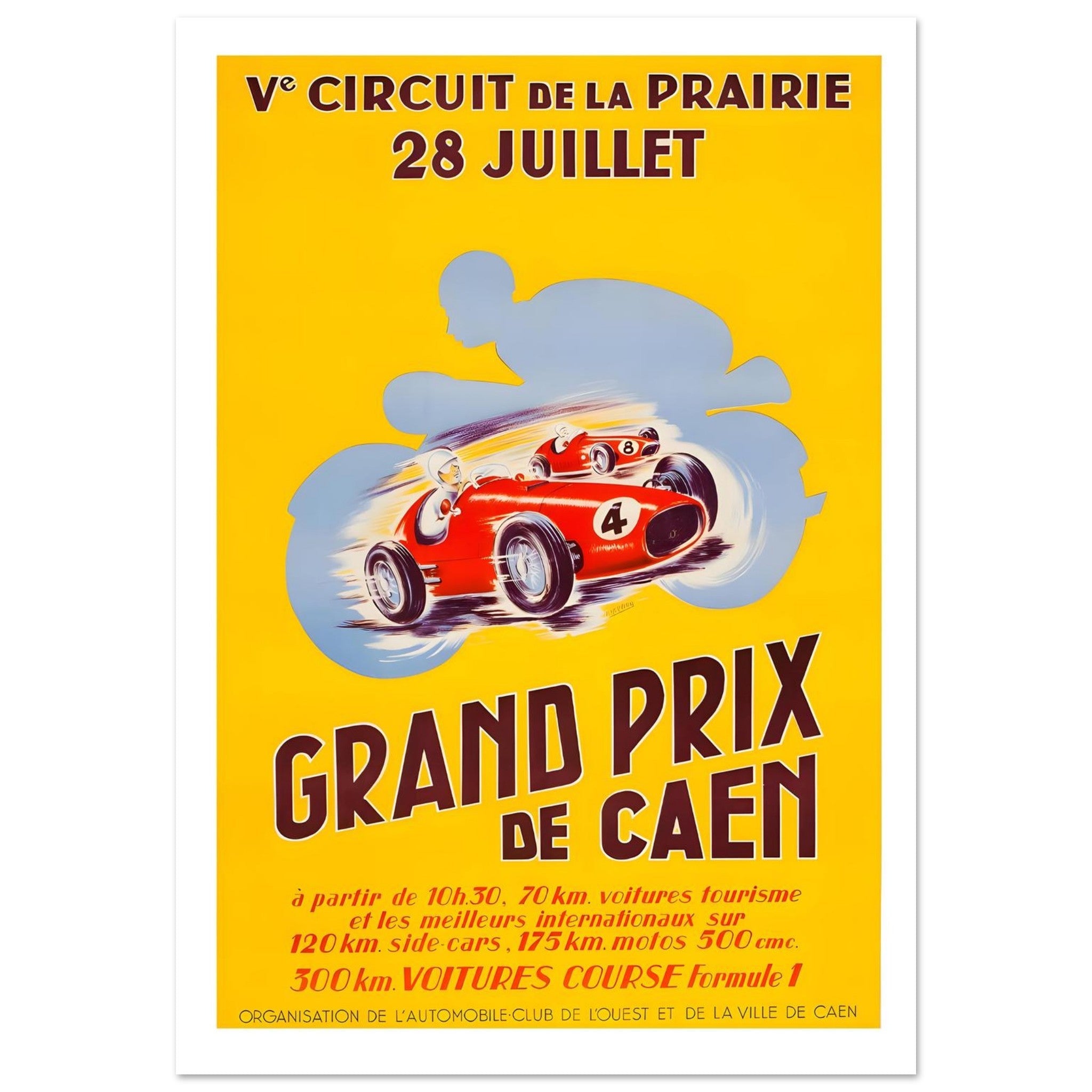 Grand Prix de Caen Circuit de la Prairie Poster - Transit Art