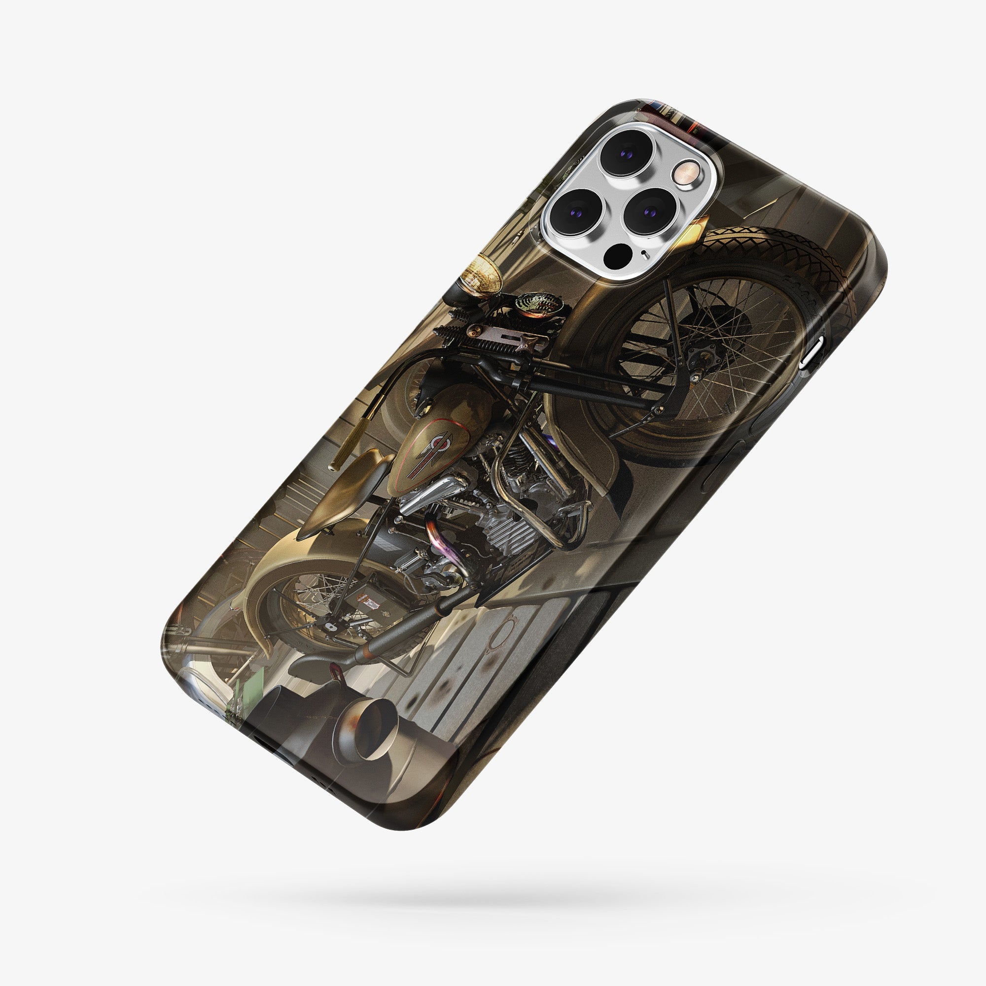 Harley in barn - mobile case - Transit Art