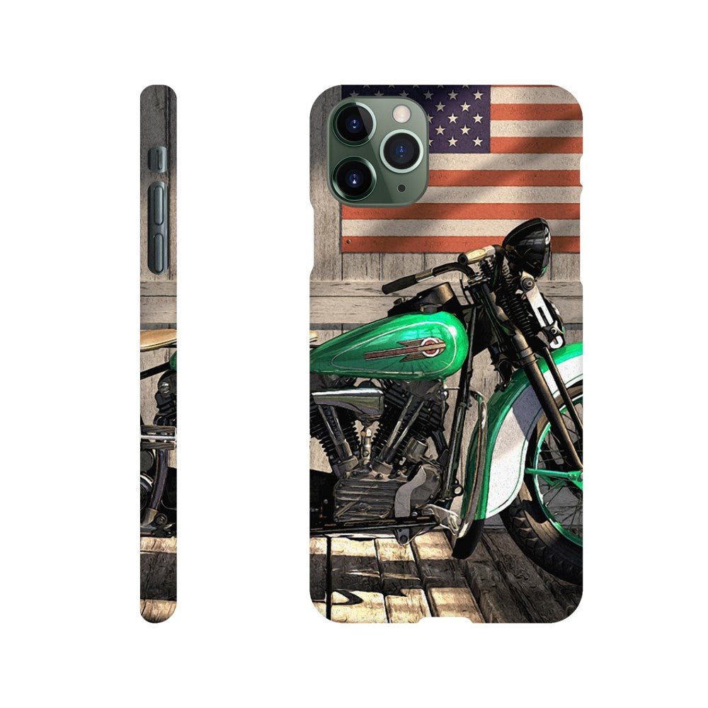 Harley under flag - Mobile cover - Transit Art