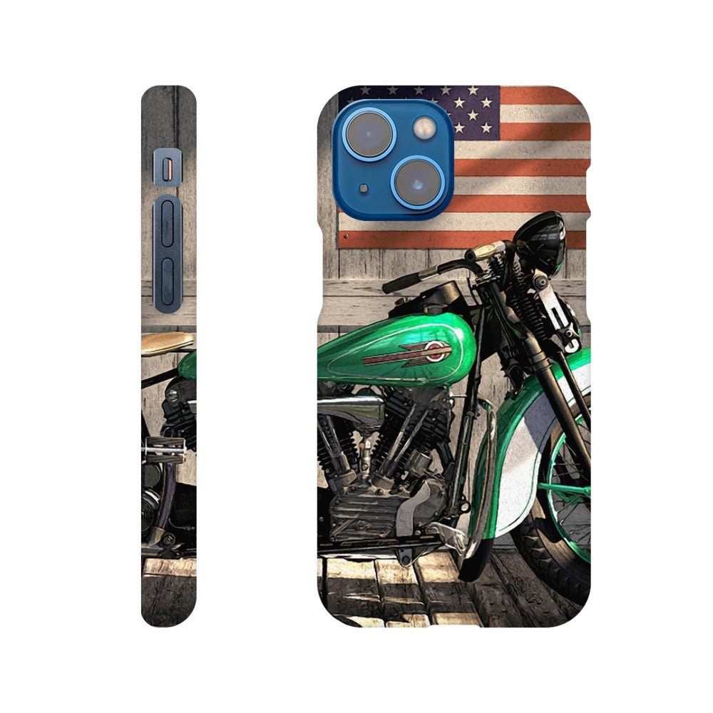Harley under flag - Mobile cover - Transit Art