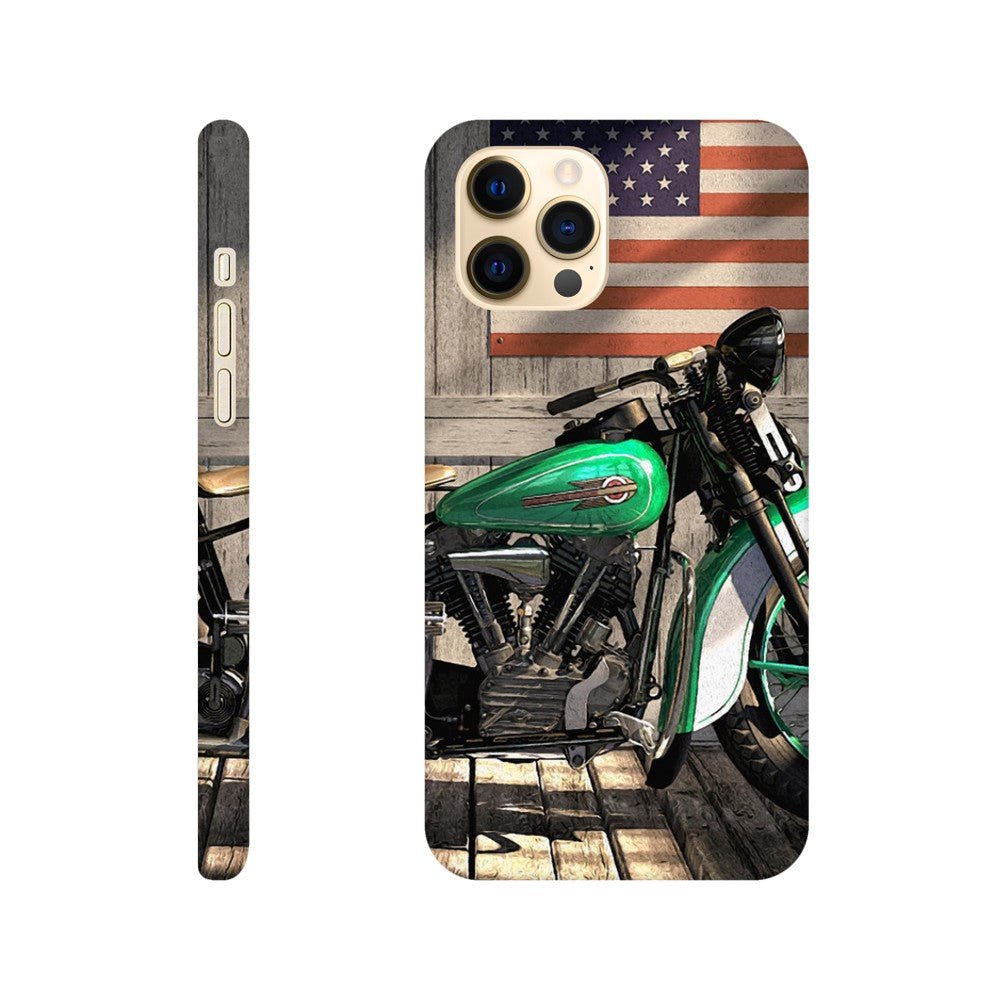 Harley under flag - Mobile cover - Transit Art