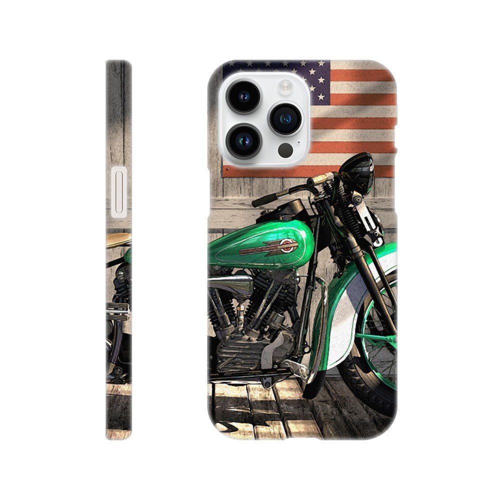 Harley under flag - Mobile cover - Transit Art