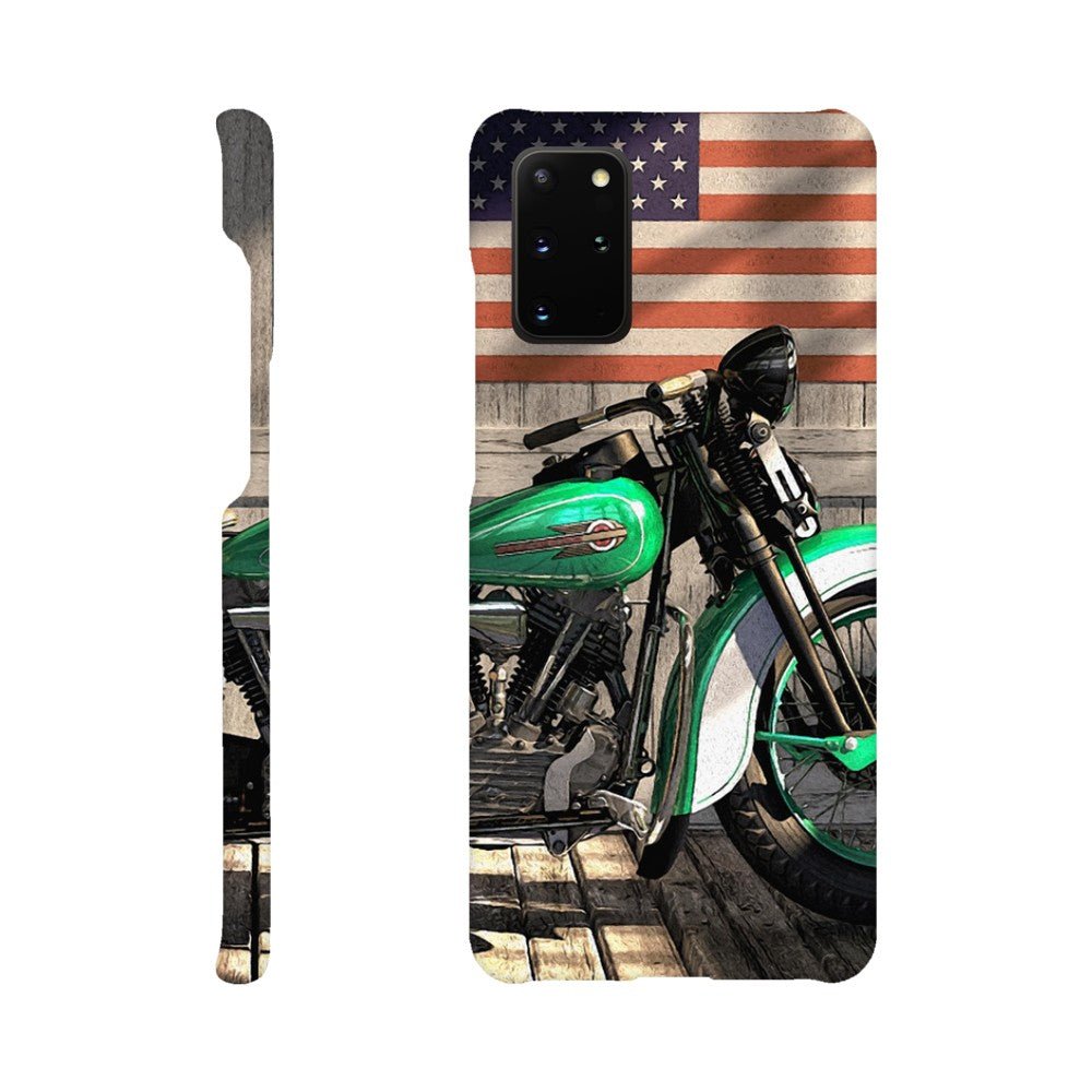 Harley under flag - Mobile cover - Transit Art